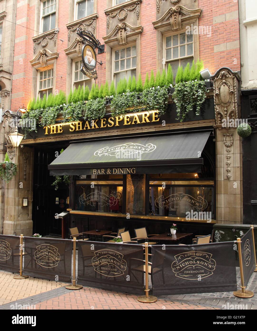 The Shakespeare pub, Lower Temple Street, Birmingham Stock Photo