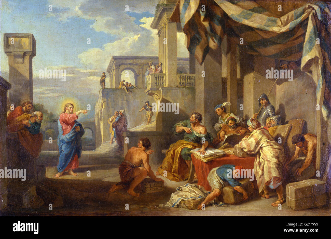 Giovanni Paolo Panini - The Calling of Saint Matthew  - Museo Poldi Pezzoli Stock Photo