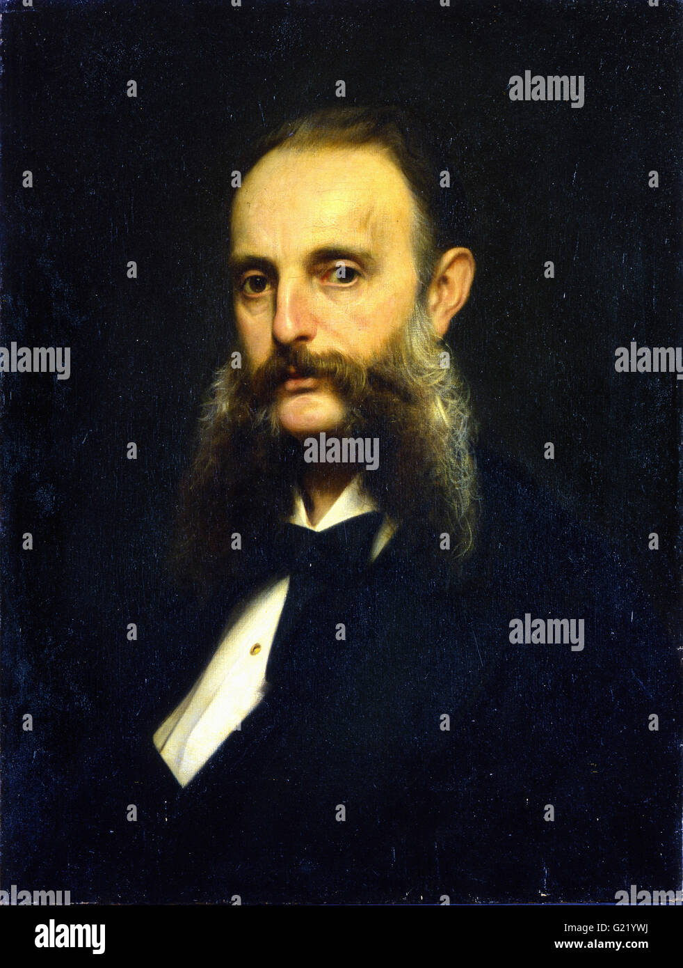 Giuseppe Bertini - Portrait of Gian Giacomo Poldi Pezzoli  - Museo Poldi Pezzoli Stock Photo