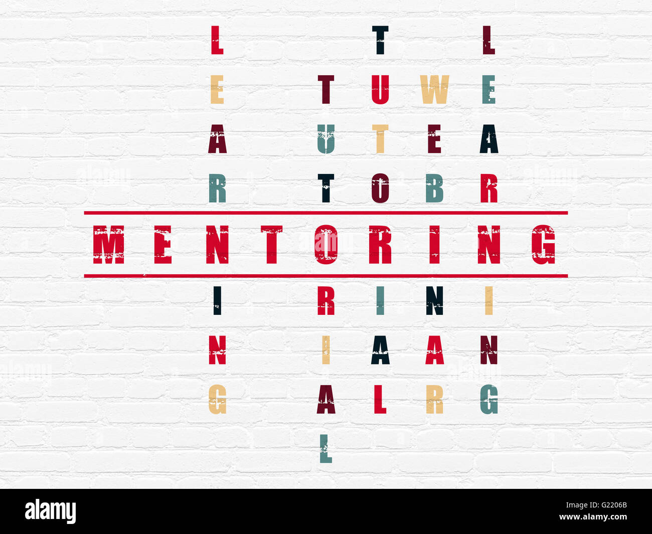 Learning concept: Mentoring in Crossword Puzzle Stock Photo - Alamy