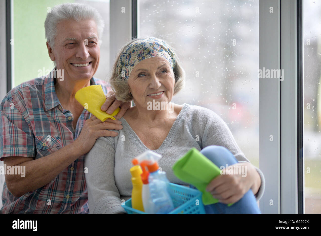 Senior woman washing face hi-res stock photography and images - Alamy
