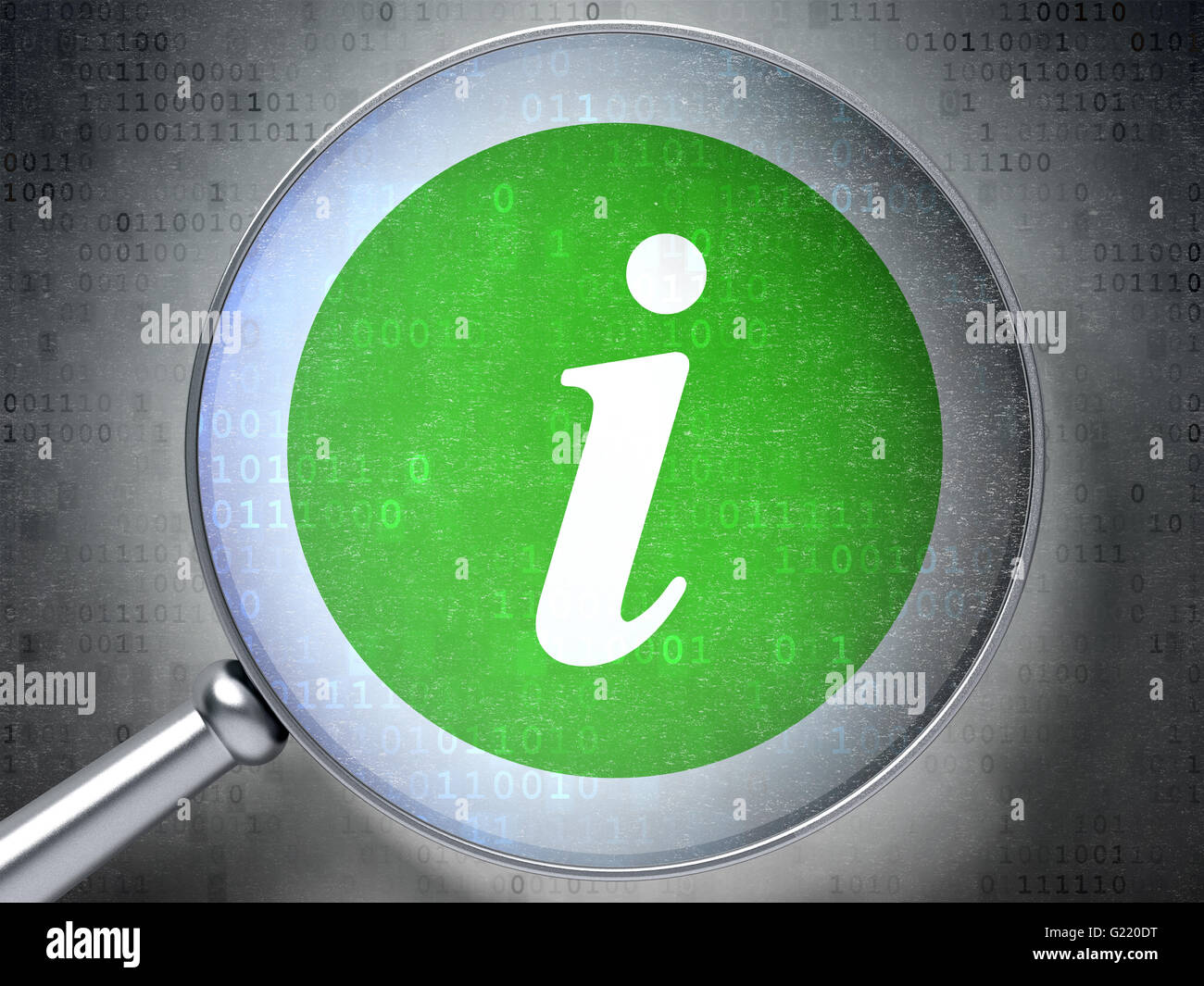 Web design concept: Information with optical glass on digital ...
