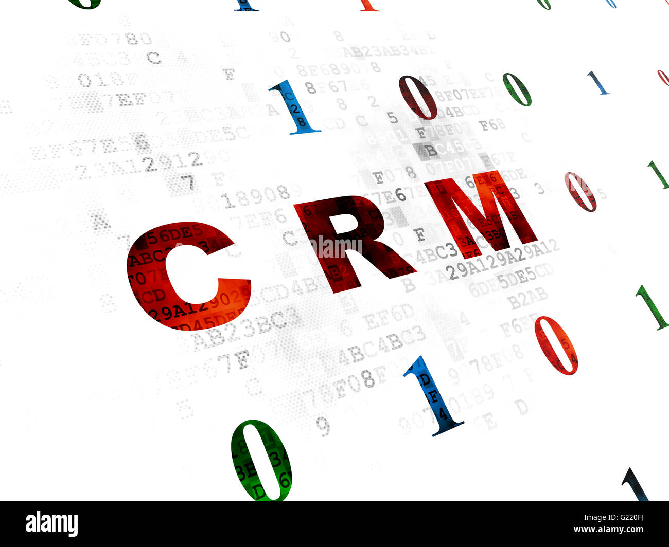 Business concept: CRM on Digital background Stock Photo