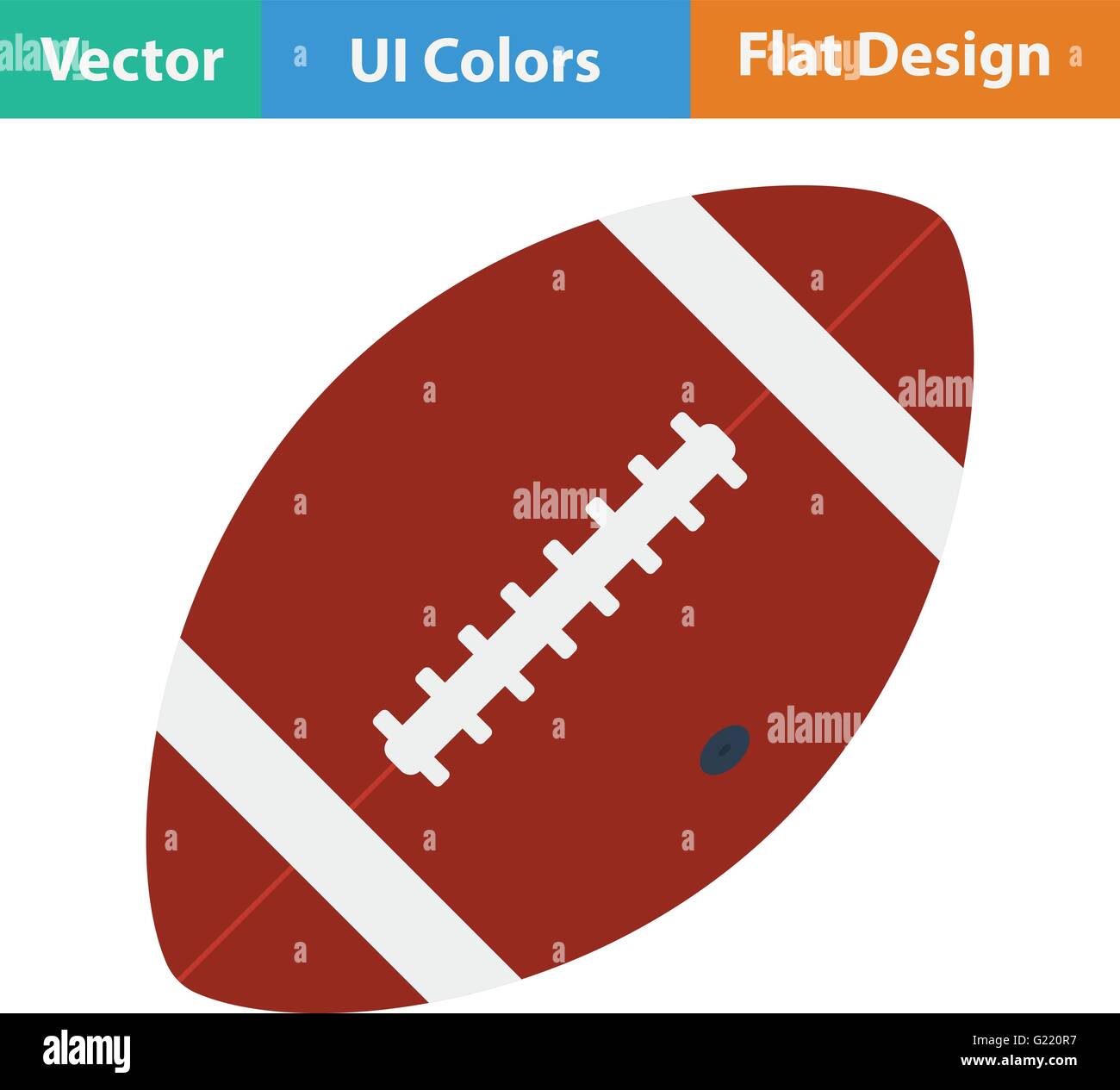 Flat design icon of American football ball in ui colors. Vector ...