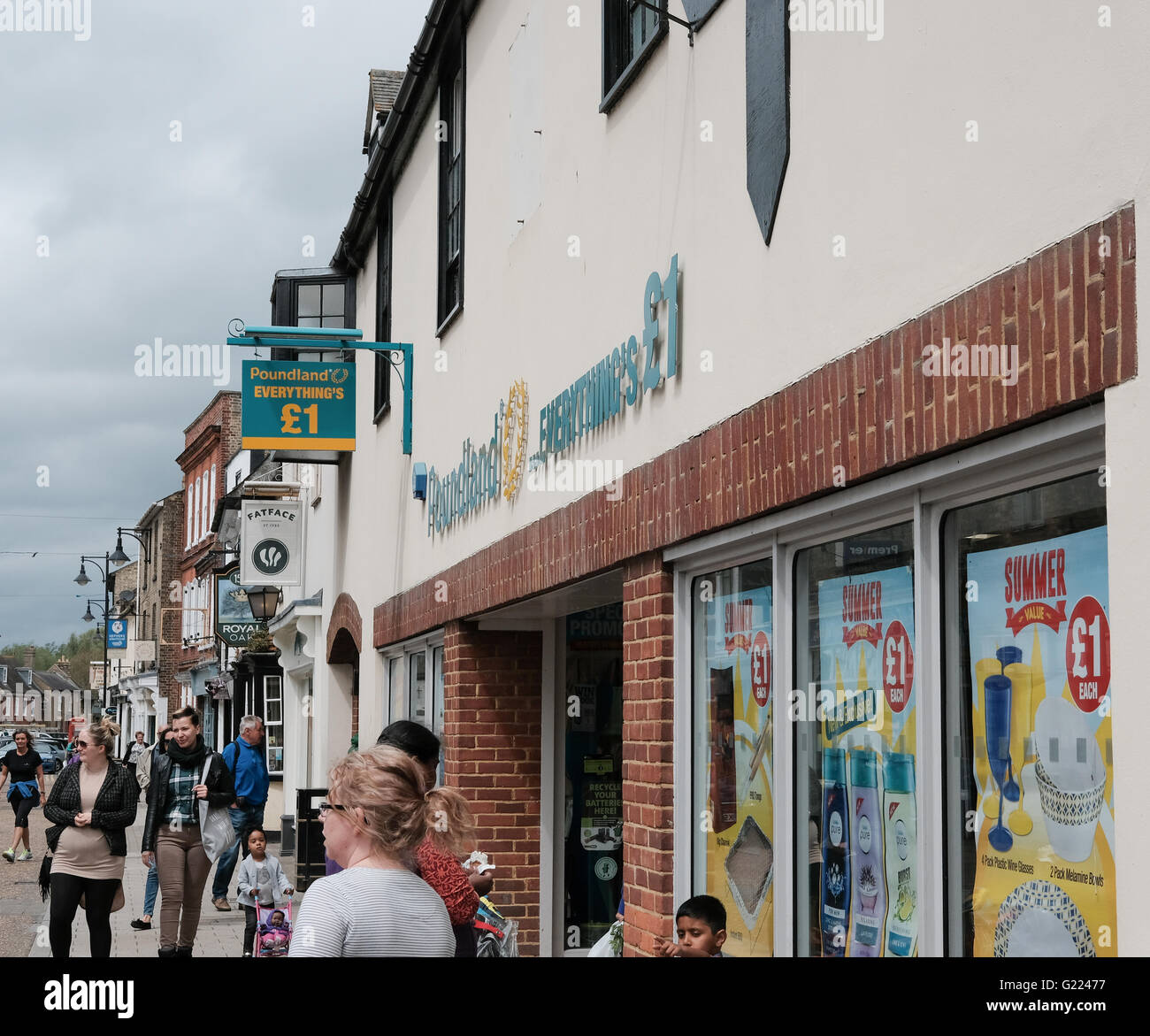 Popular high street discount store seen in a popular market town with