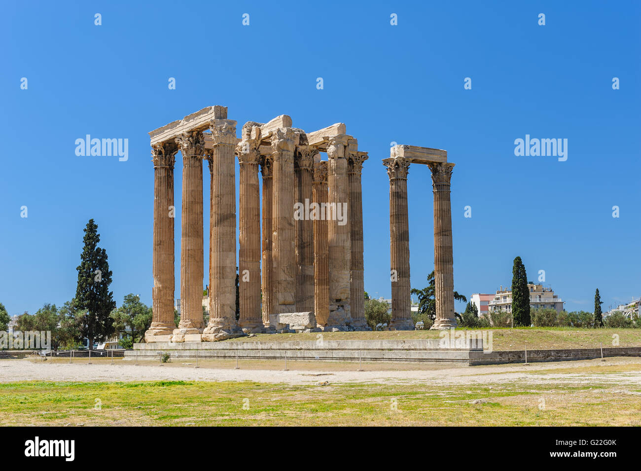 Temple of Zeus, Olympeion, Athens, Greece Stock Photo