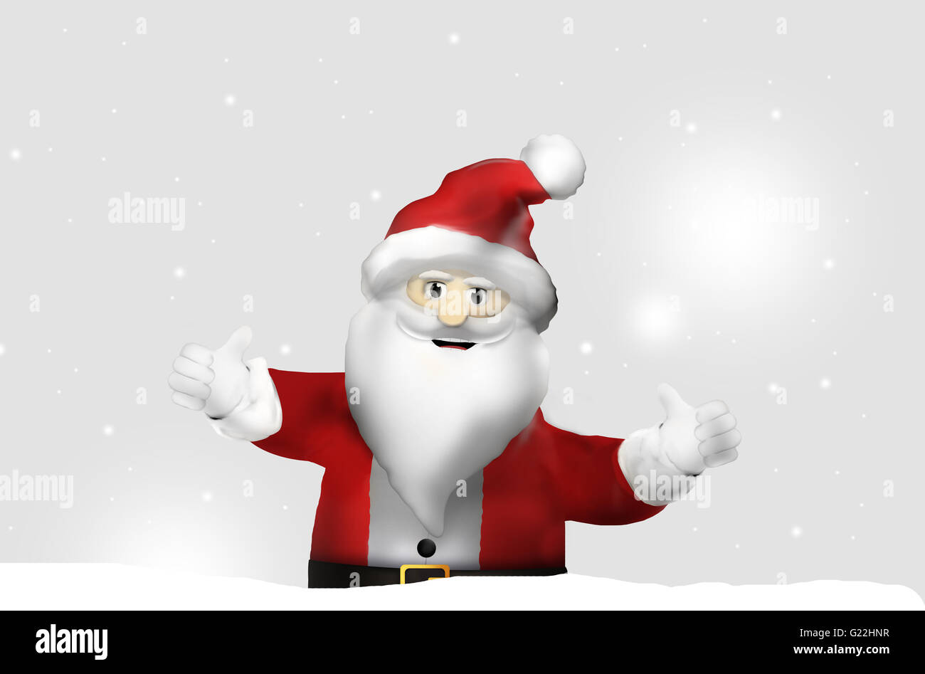 Santa Claus Thumbs Up Stock Photo