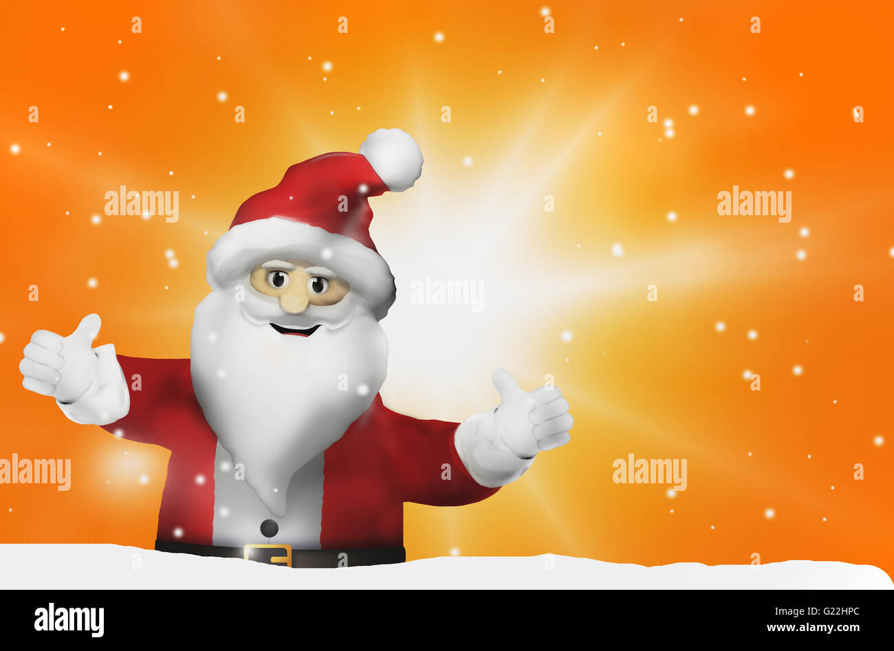 Santa Claus Thumbs Up Stock Photo