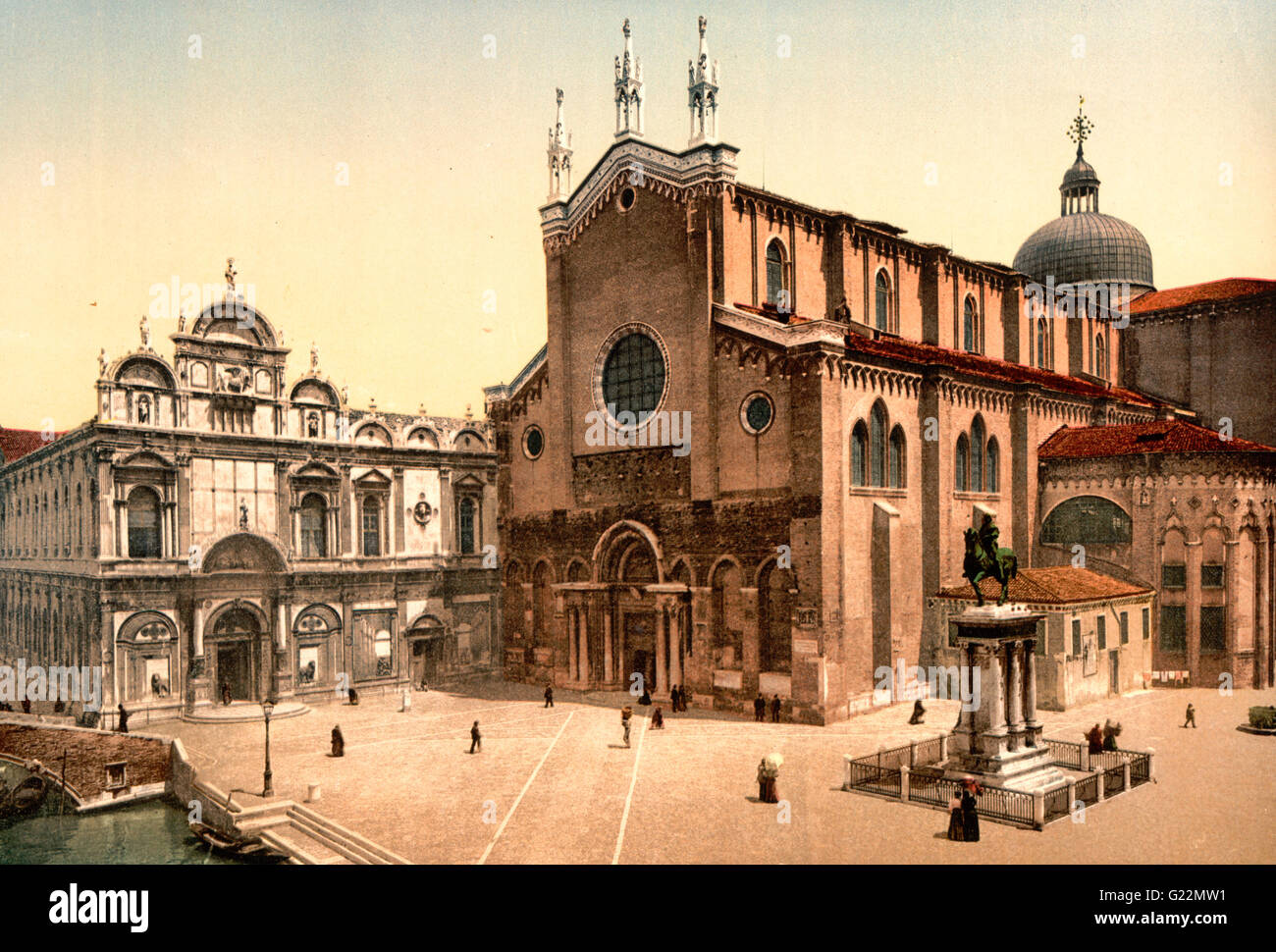 St. John and St. Paul Church, Venice, Italy, circa 1900 Stock Photo