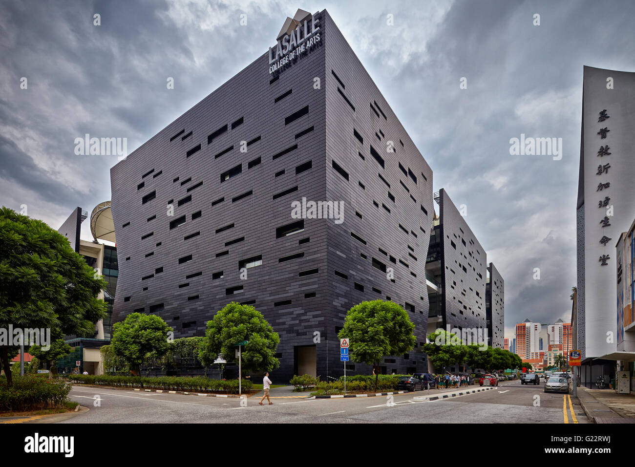 The LaSalle College of the Arts in Singapore on July 11, 2012. Stock Photo