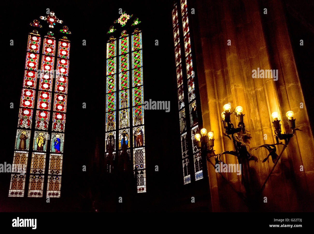 Interior of St. Vitus Cathedral, Prague Castle, Czech Republic Stock Photo