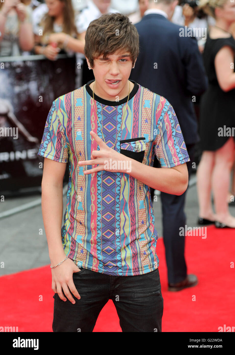 Austine Mahone UK premier of the film 'The Wolverine' at the Empire Leicester Square, London, England Stock Photo
