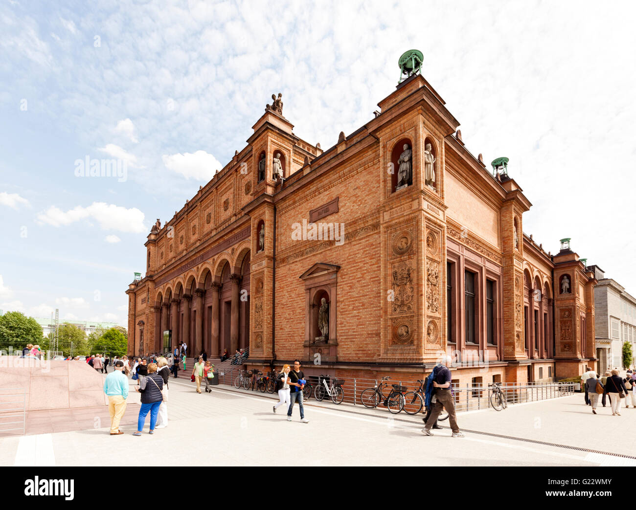 Renovated main building of Kunsthalle Hamburg art museum from 1869