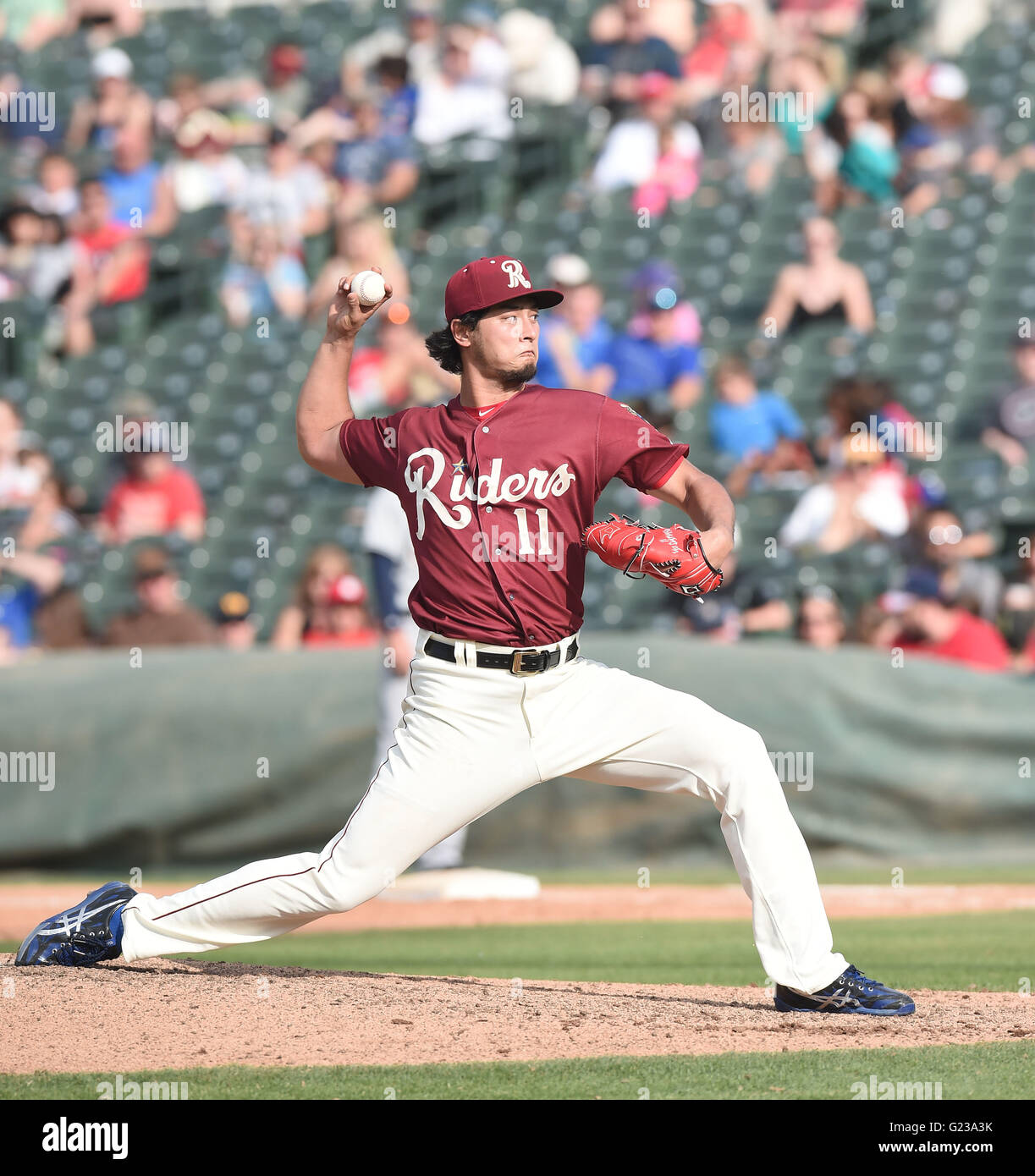 Yu Darvish (Riders), MAY 22, 2016 - MLB : Yu Darvish of the Frisco  RoughRiders pitches during the minor's Double-A Texas League baseball game  against the San Antonio Missions at Dr Pepper