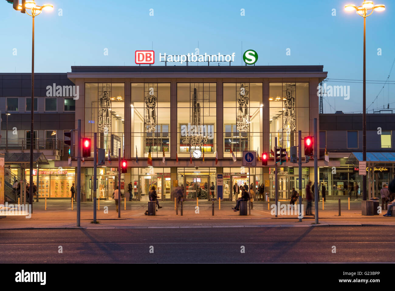 central train station Hauptbahnhof in Dortmund, North Rhine-Westphalia, Germany, Europe Stock Photo
