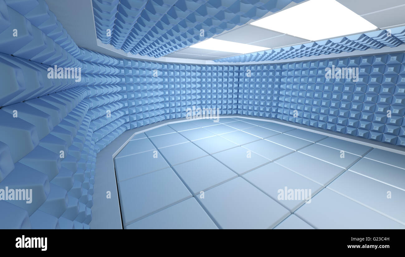 Soundproof room interior , 3d render image Stock Photo - Alamy