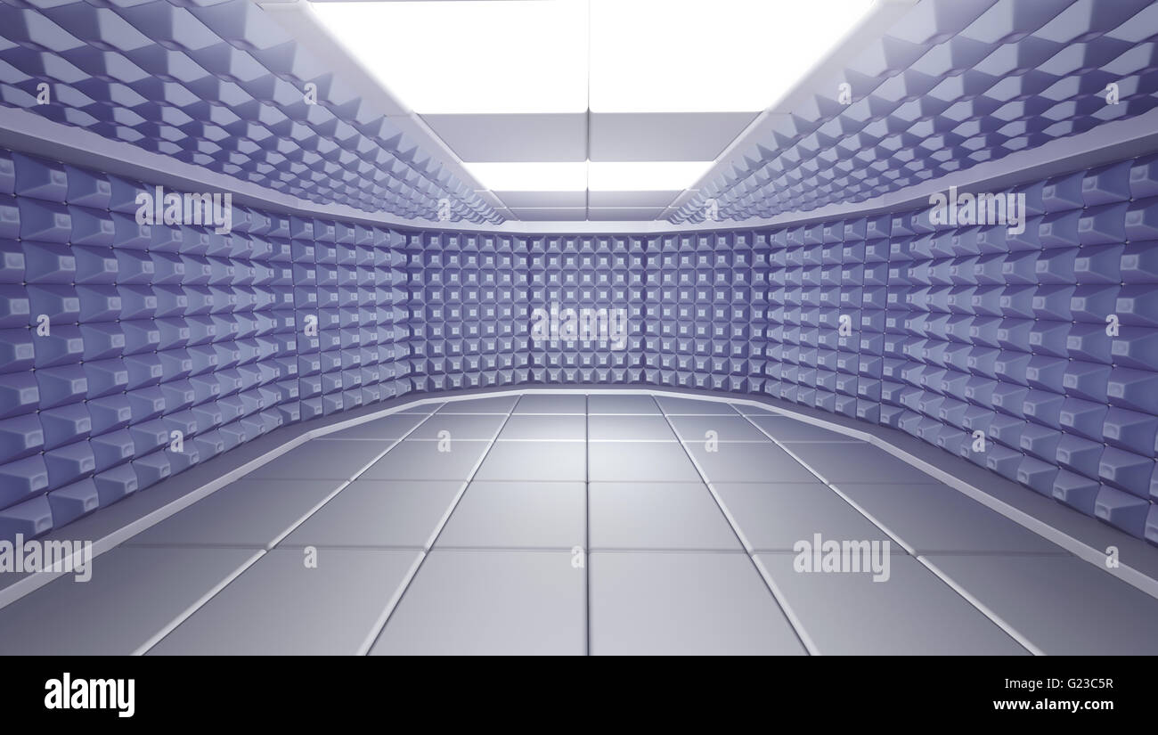 Soundproof room interior , 3d render image Stock Photo - Alamy