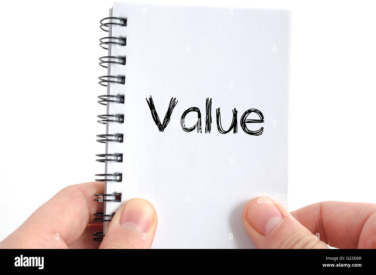 Value text concept isolated over white background Stock Photo - Alamy