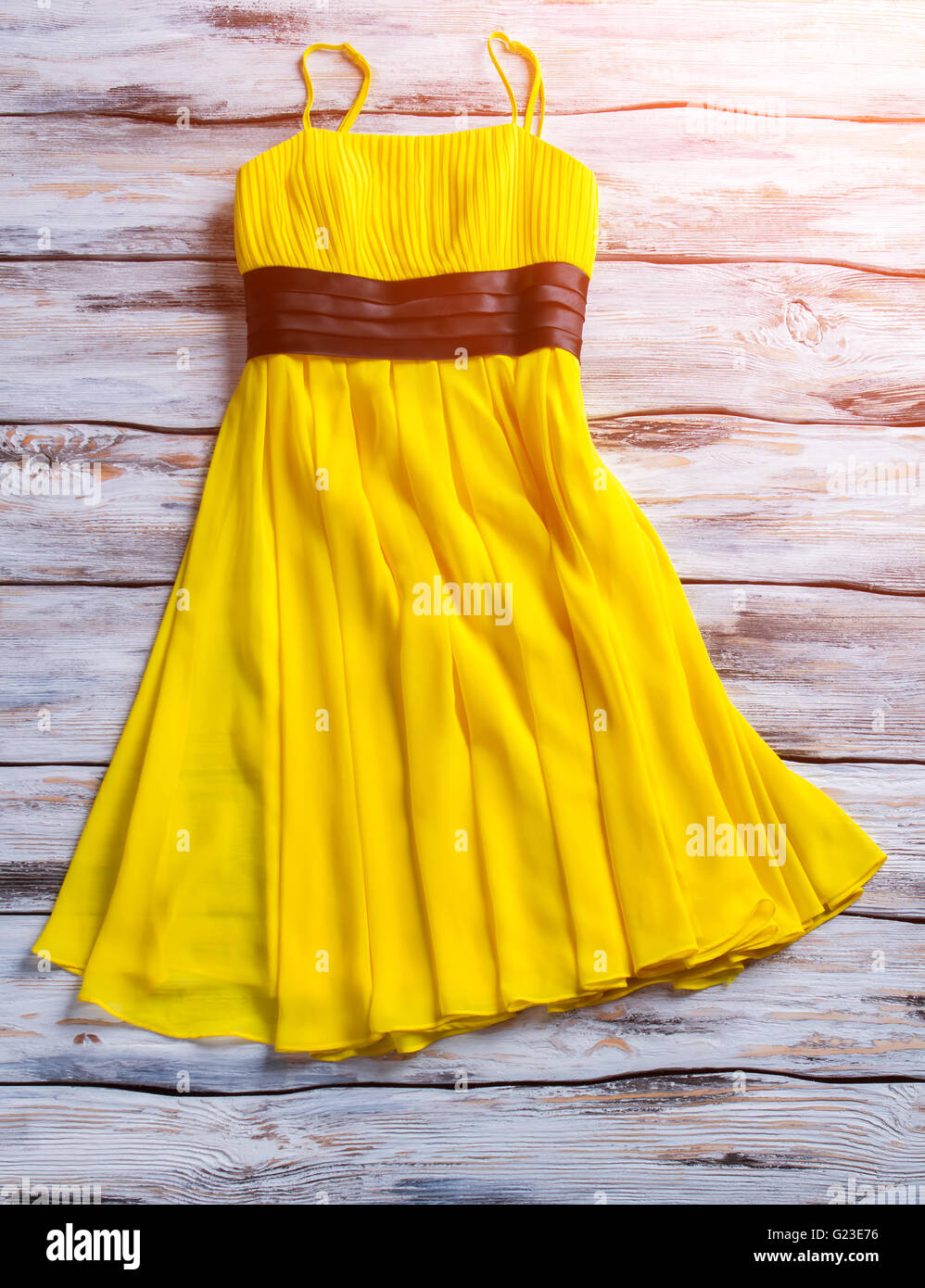 Yellow summer dress Stock Photo Alamy