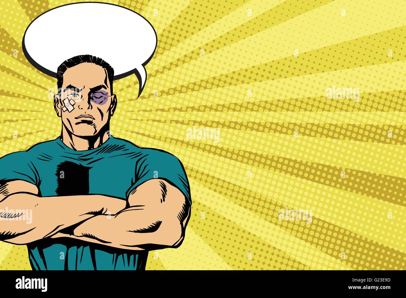 Strong Man After A Fight Stock Vector Image Art Alamy