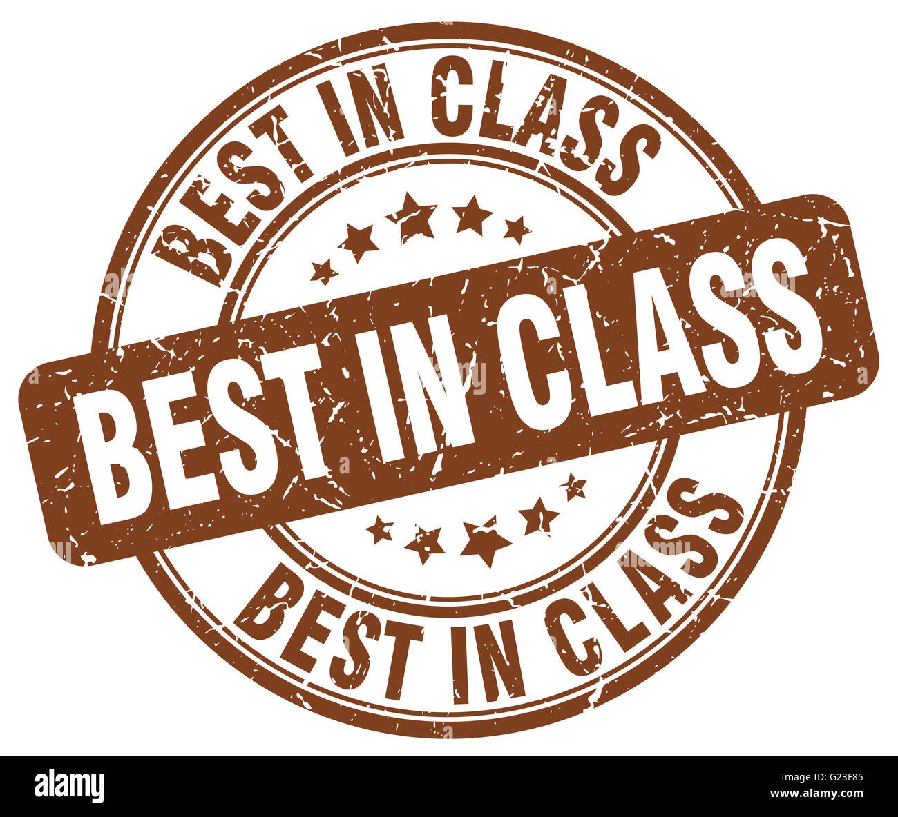best in class brown grunge round vintage rubber stamp Stock Photo - Alamy