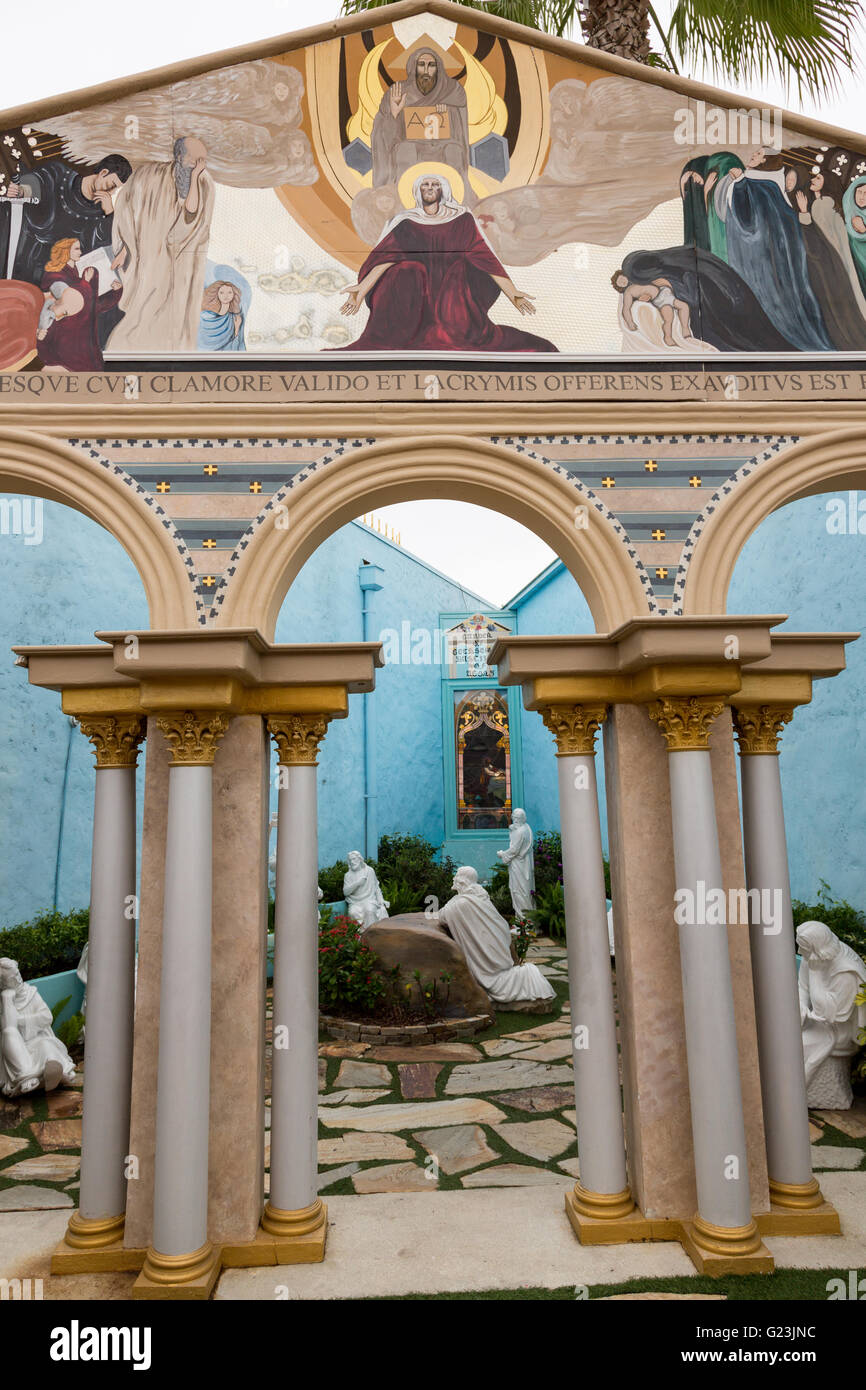 Replica of the Garden of Gethsemane at the Holy Land Experience Christian theme park in Orlando, Florida. Stock Photo