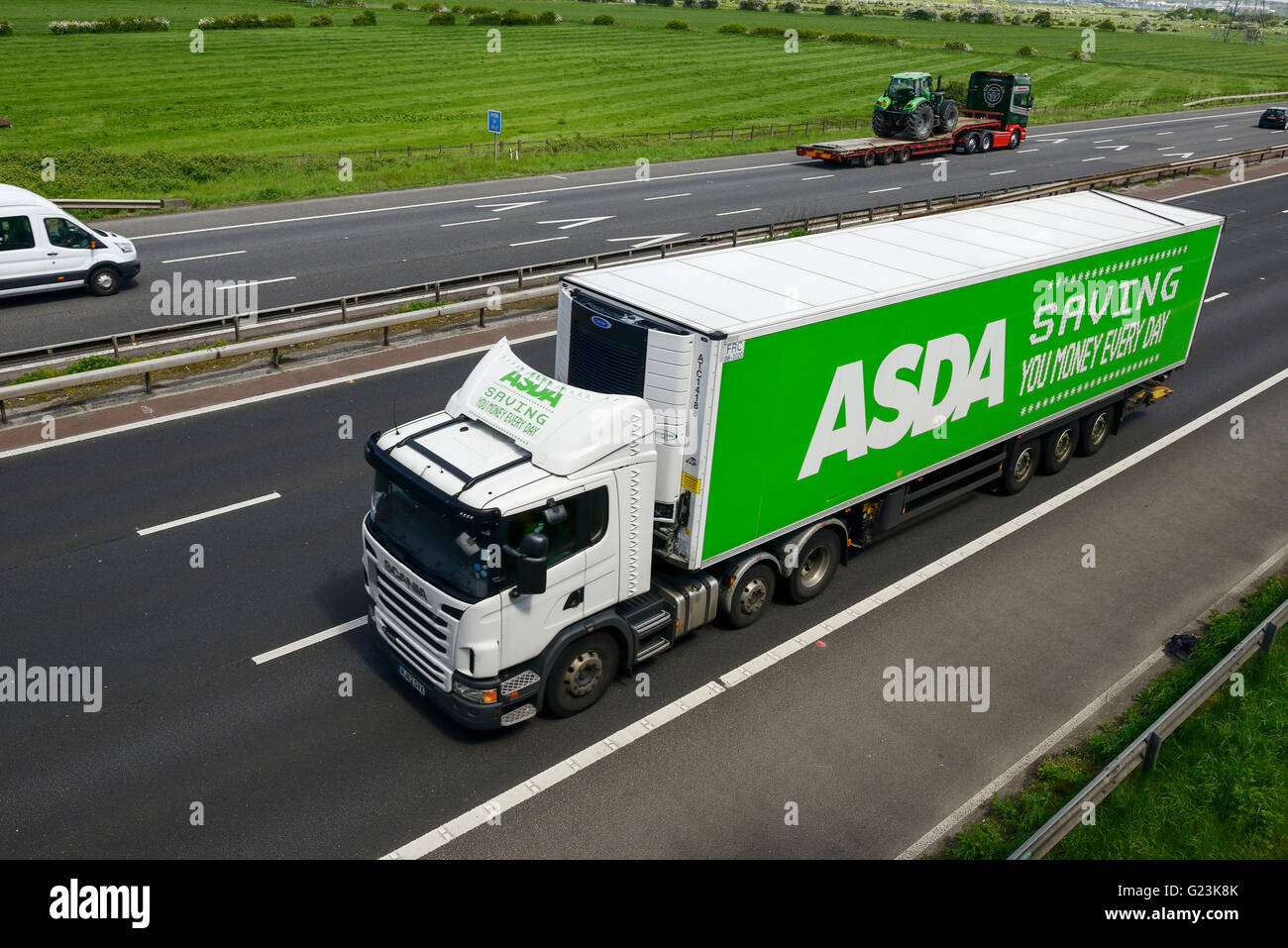 ASDA HGV travelling on the M56 motorway in Cheshire UK Stock Photo