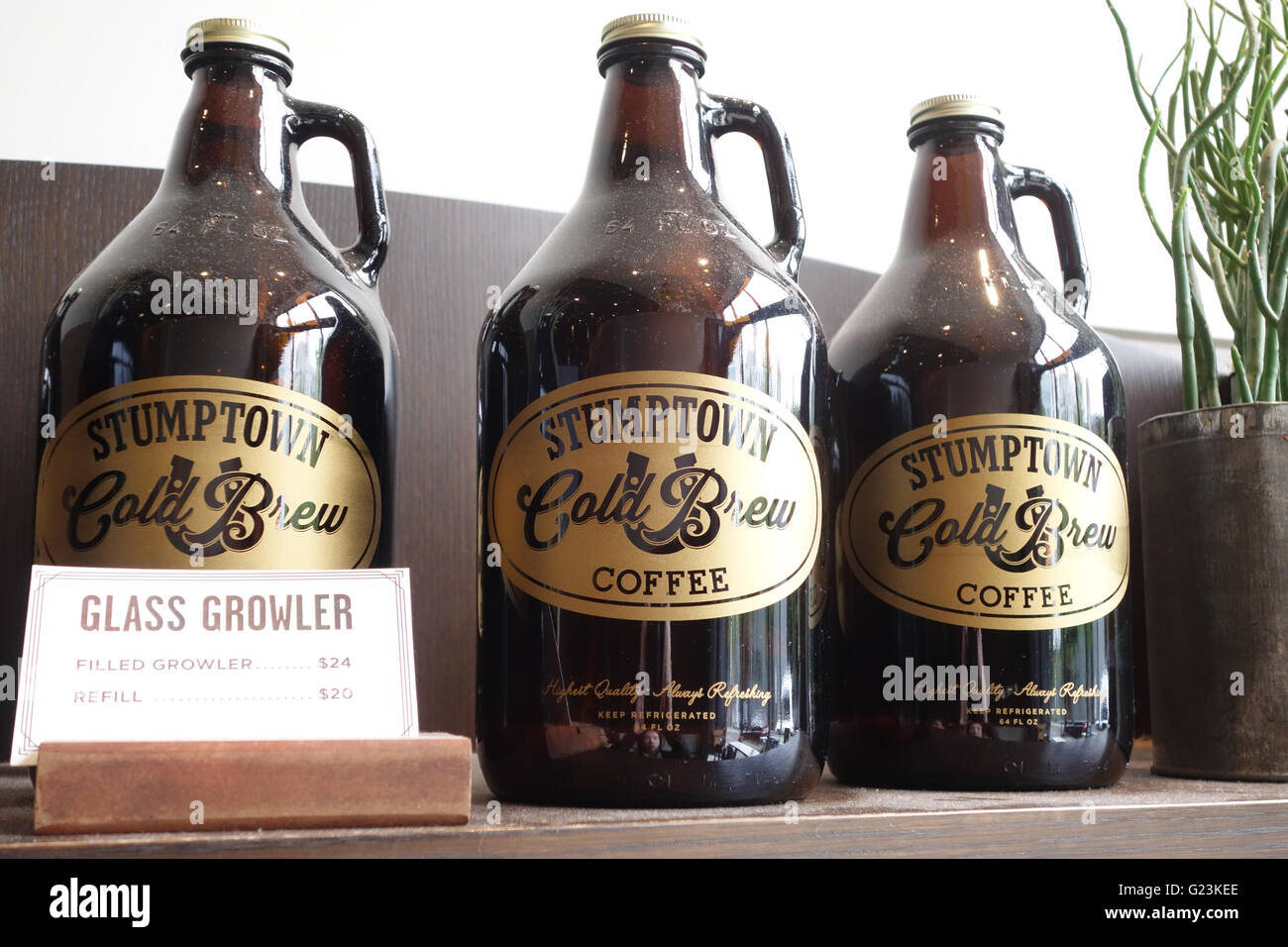 Stumptown cold brew coffee Stock Photo