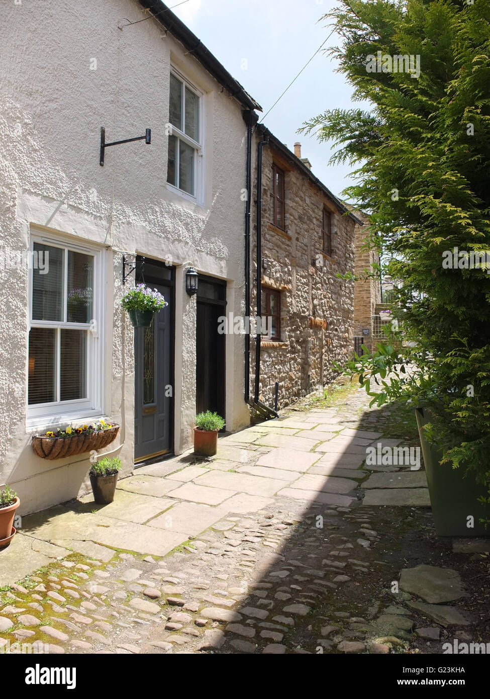 a pretty street in Alston Cumbria Stock Photo Alamy