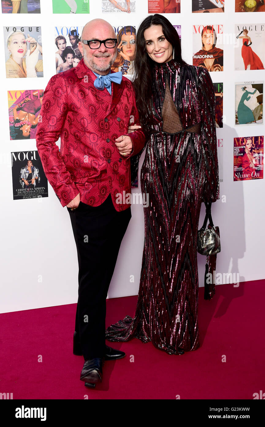 Demi Moore and Eric Buterbaugh attending The Vogue 100 Gala Dinner at