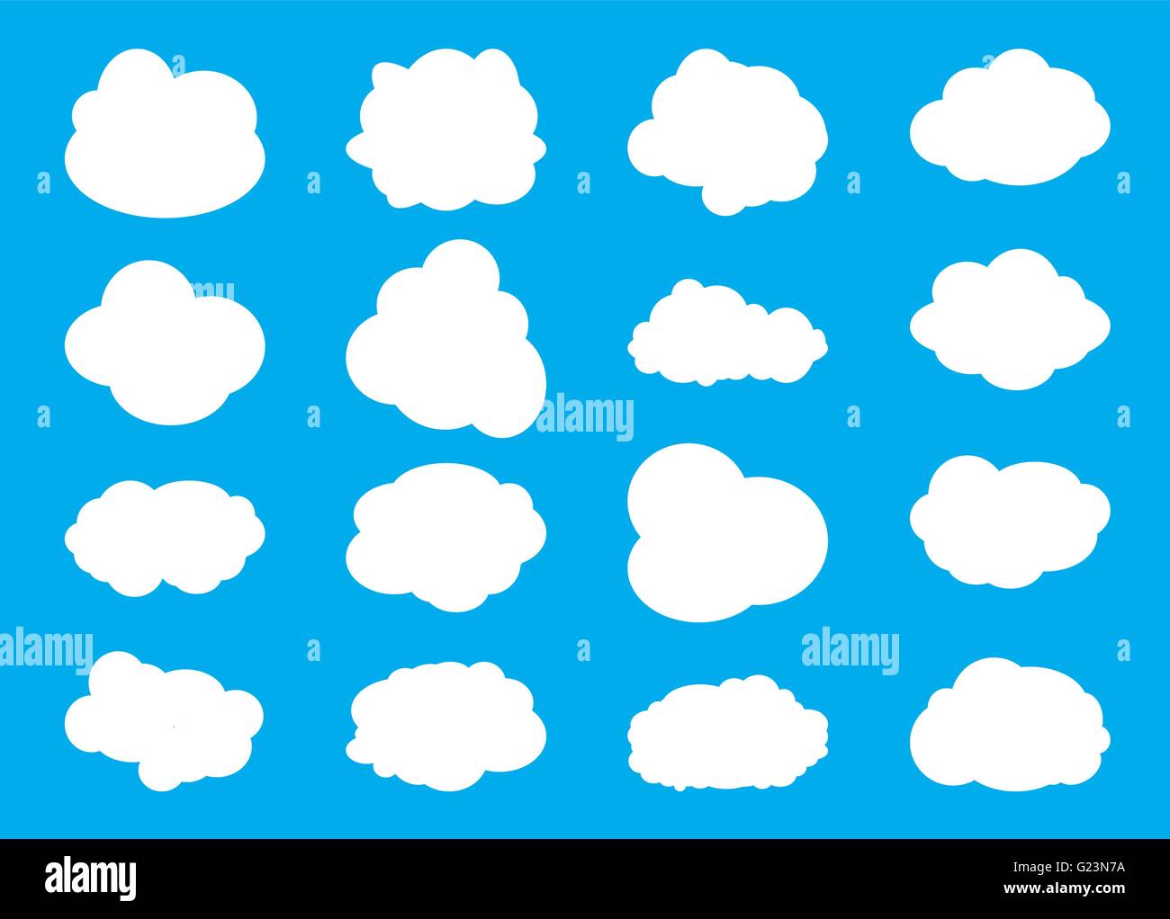 Set of different Cloud. Vector Illustration Stock Vector Image & Art ...