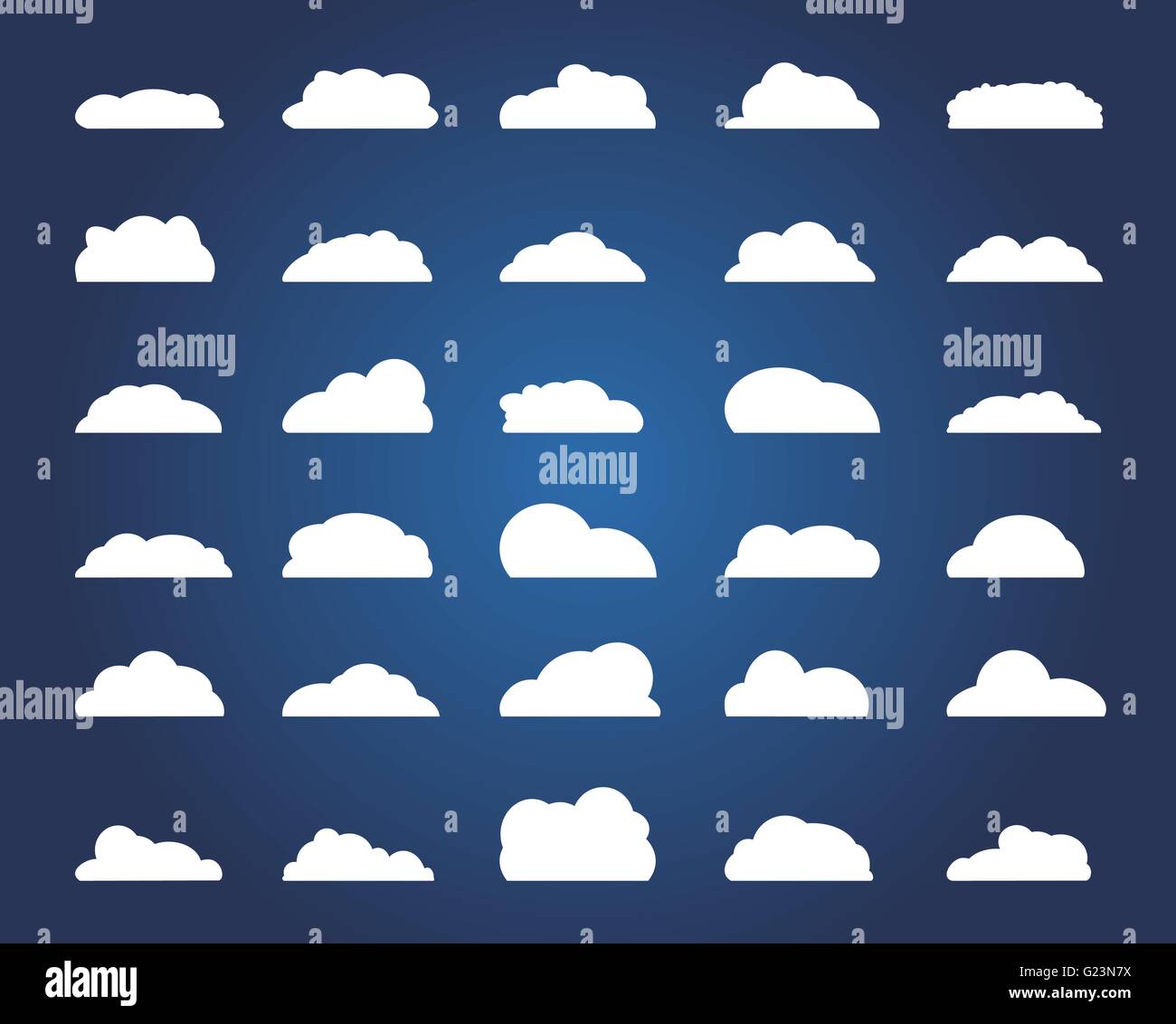 Set of different Cloud. Vector Illustration Stock Vector Image & Art ...