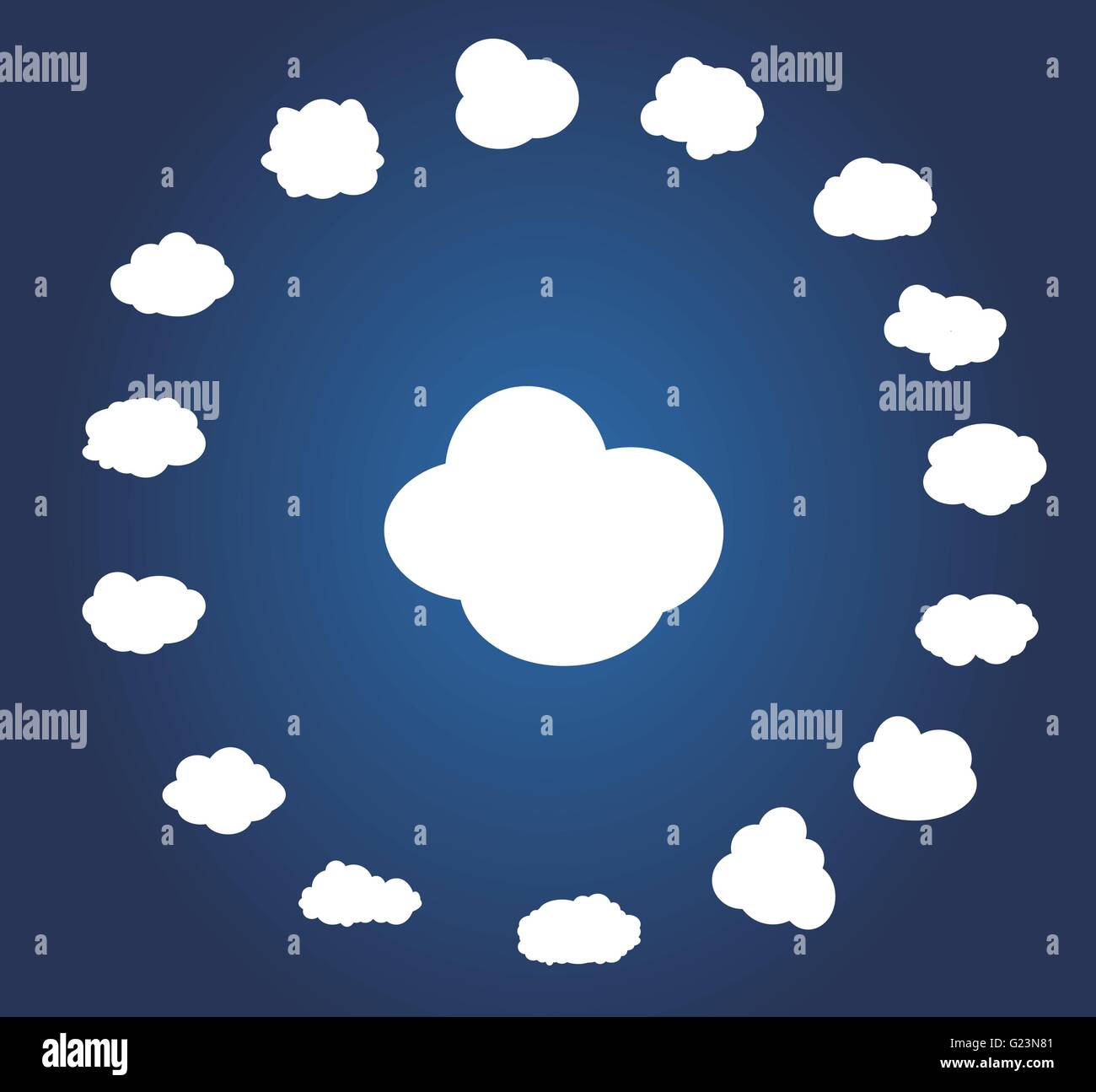 Set of different Cloud. Vector Illustration Stock Vector Image & Art