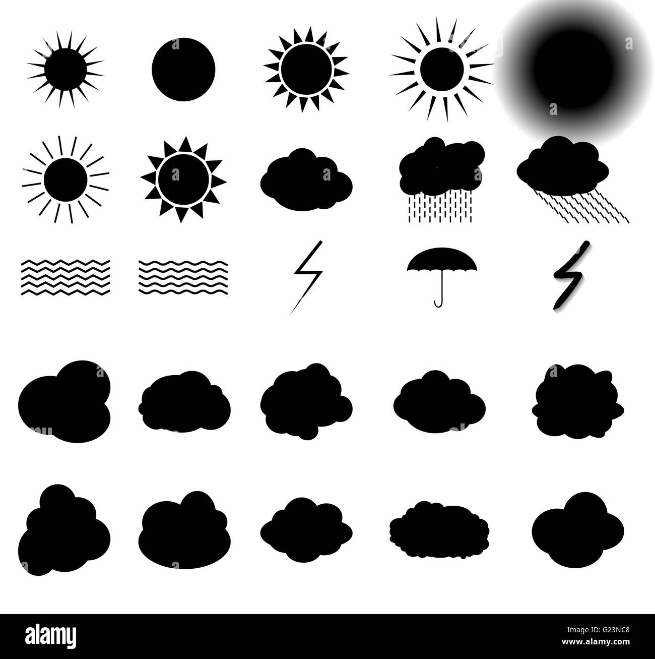 Rain symbols Cut Out Stock Images & Pictures - Alamy