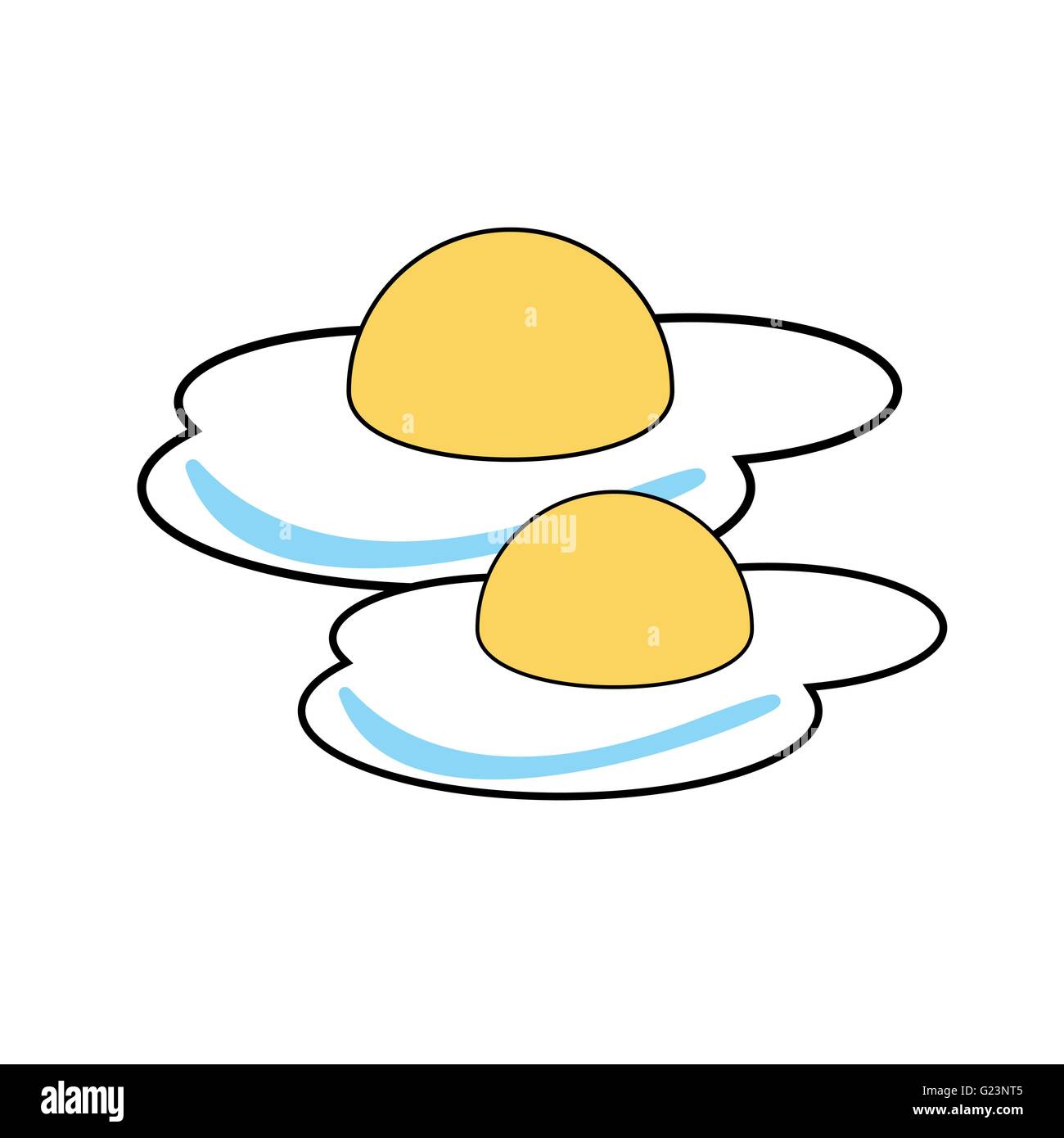 Fried Eggs vector illustration Stock Vector