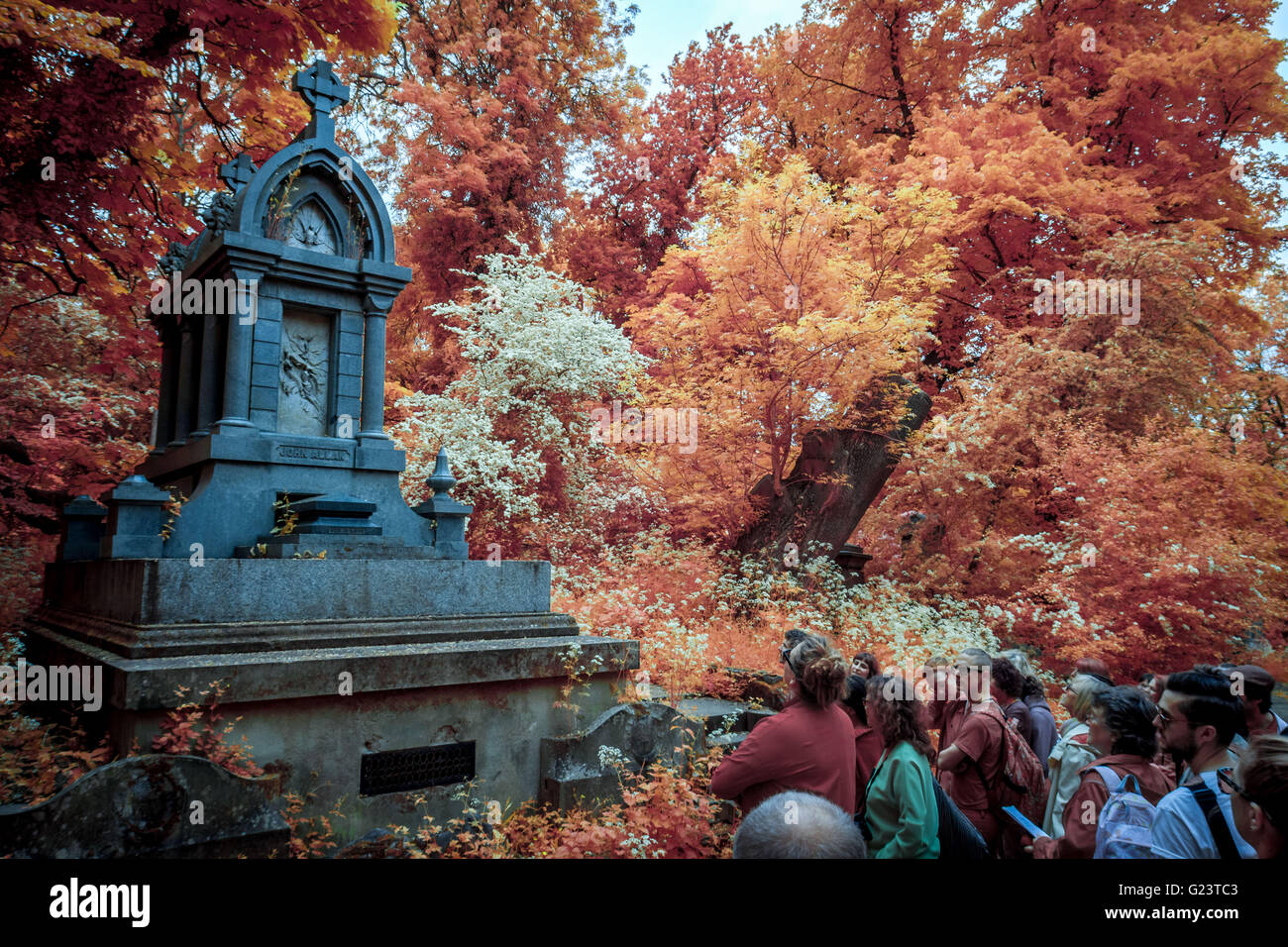 Nunhead Cemetery Annual Open Day in South East London, UK. Photographed in Infrared Stock Photo