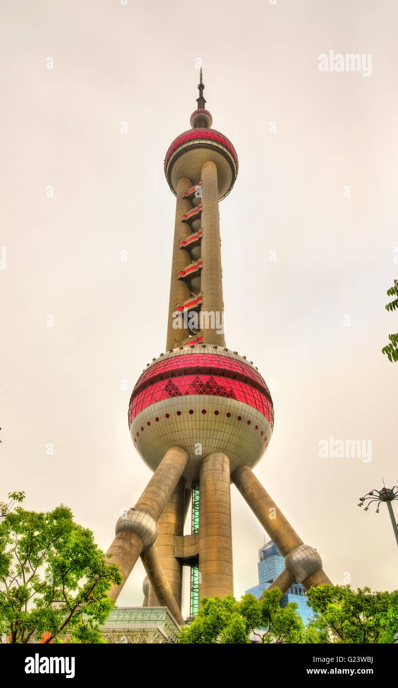 Oriental Pearl Tower in Shanghai Stock Photo