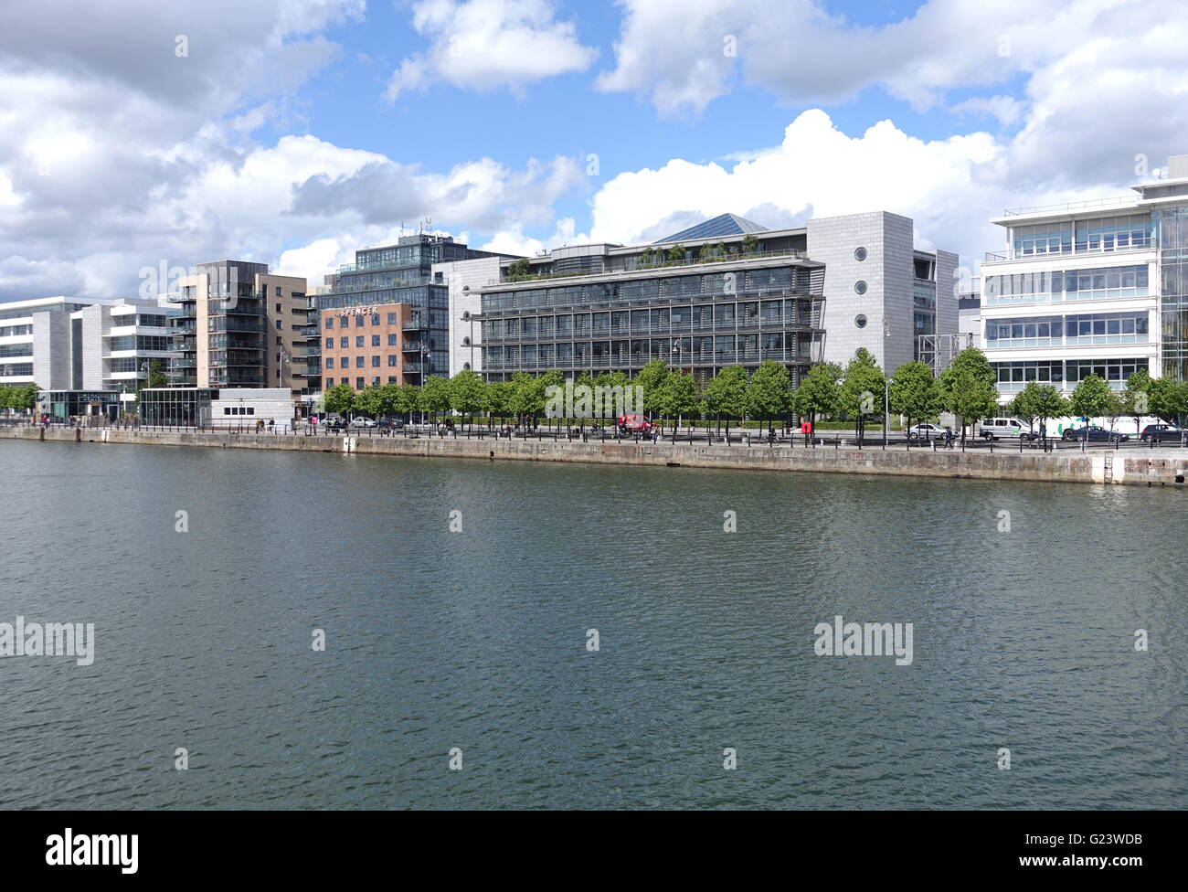 Beautiful view on Dublin's North Wall Quay, Ireland Stock Photo Alamy