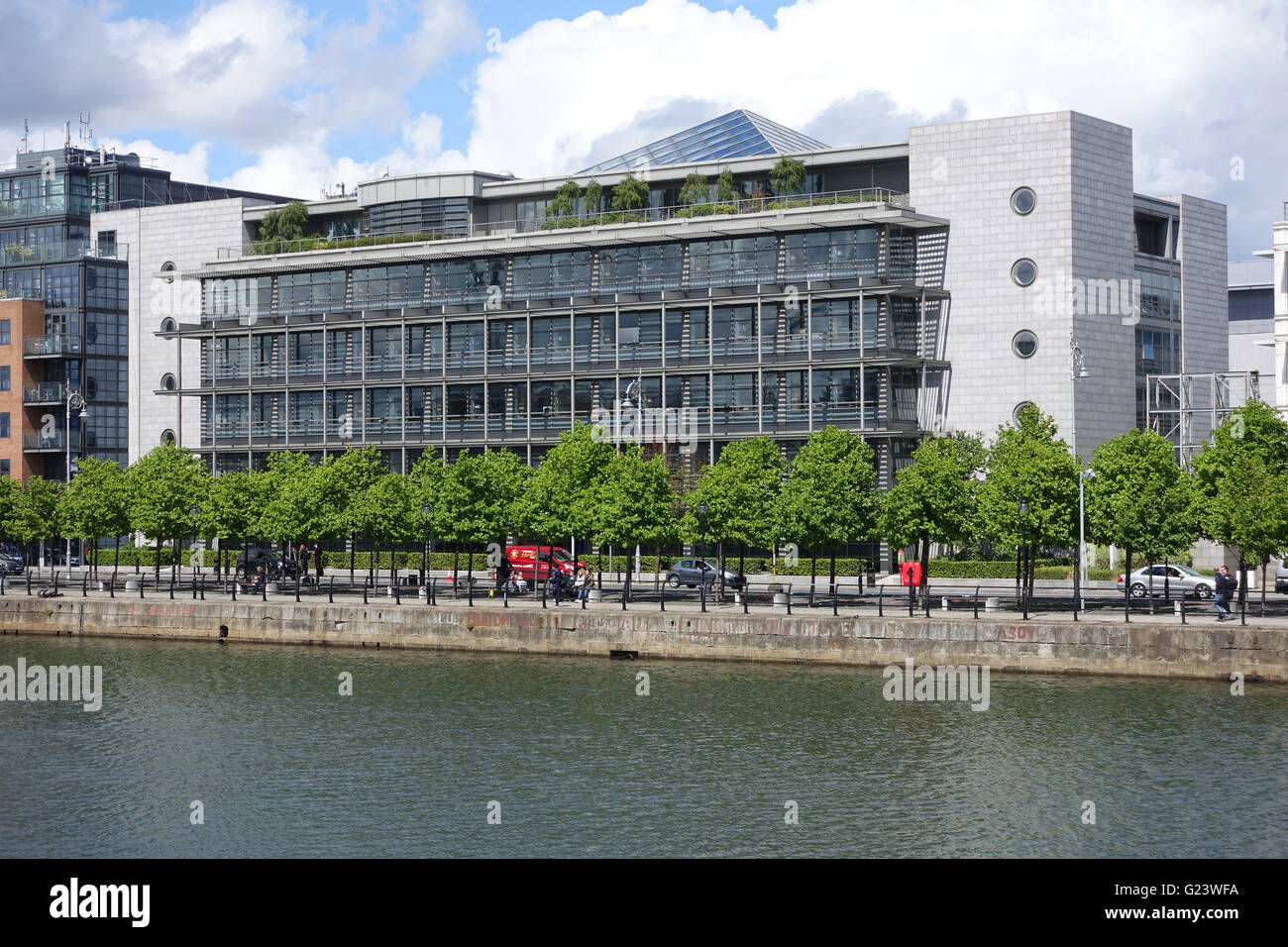 Beautiful view on Dublin's North Wall Quay, Ireland Stock Photo Alamy