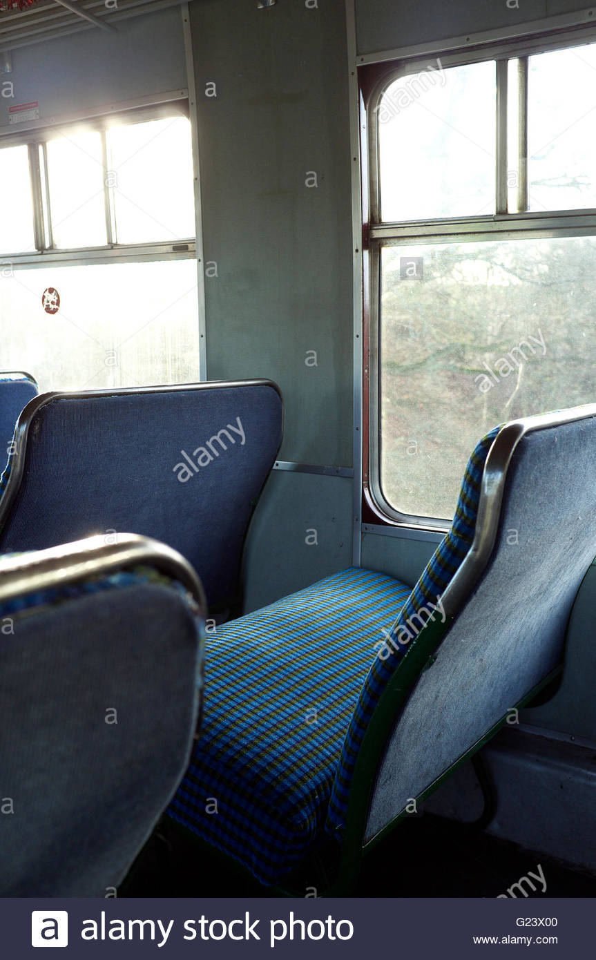 Old Railway Carriage Interior Stock Photos & Old Railway Carriage