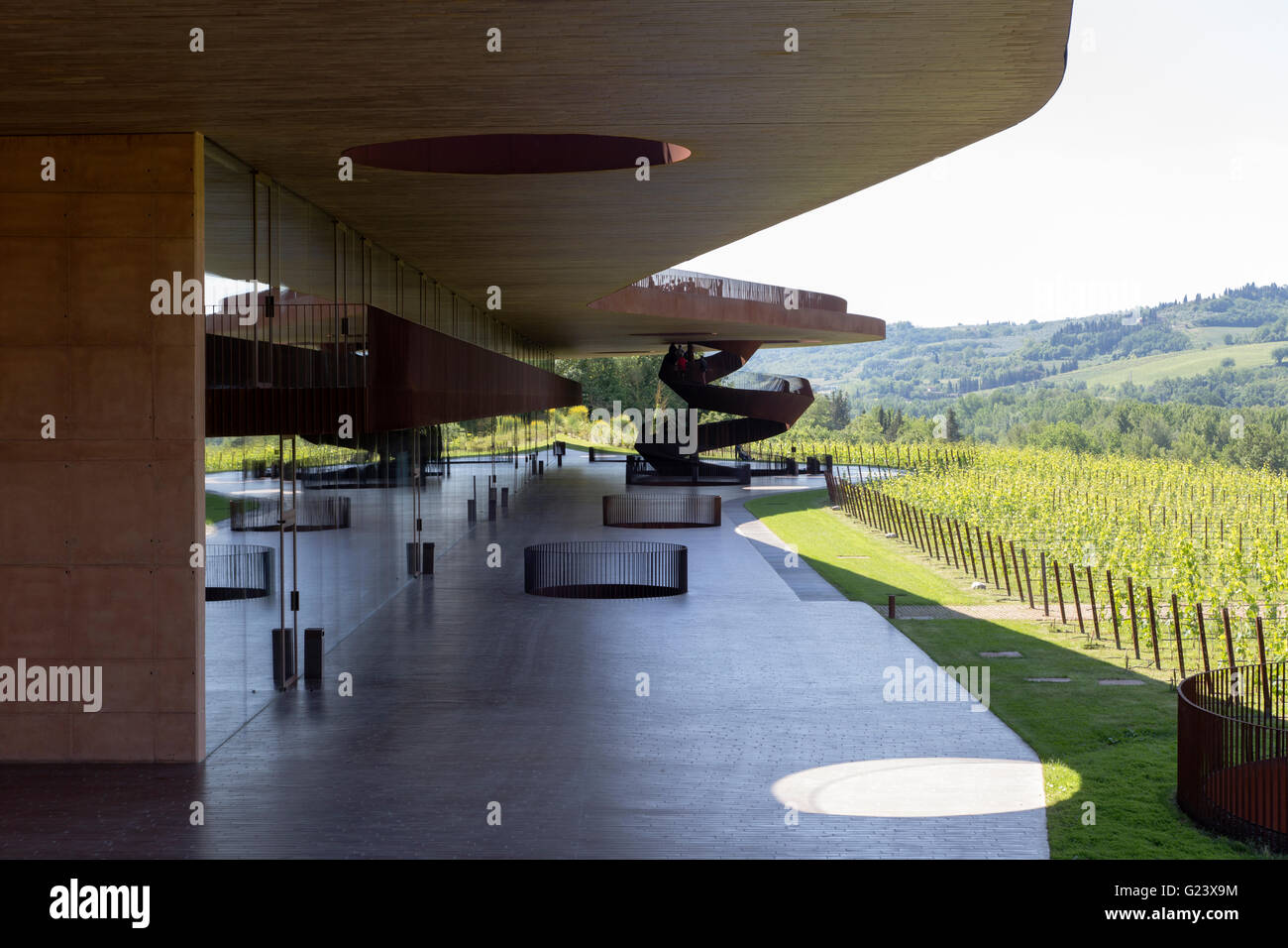 Antinori new wine cellar built in the Chianti area in Bargino, Florece
