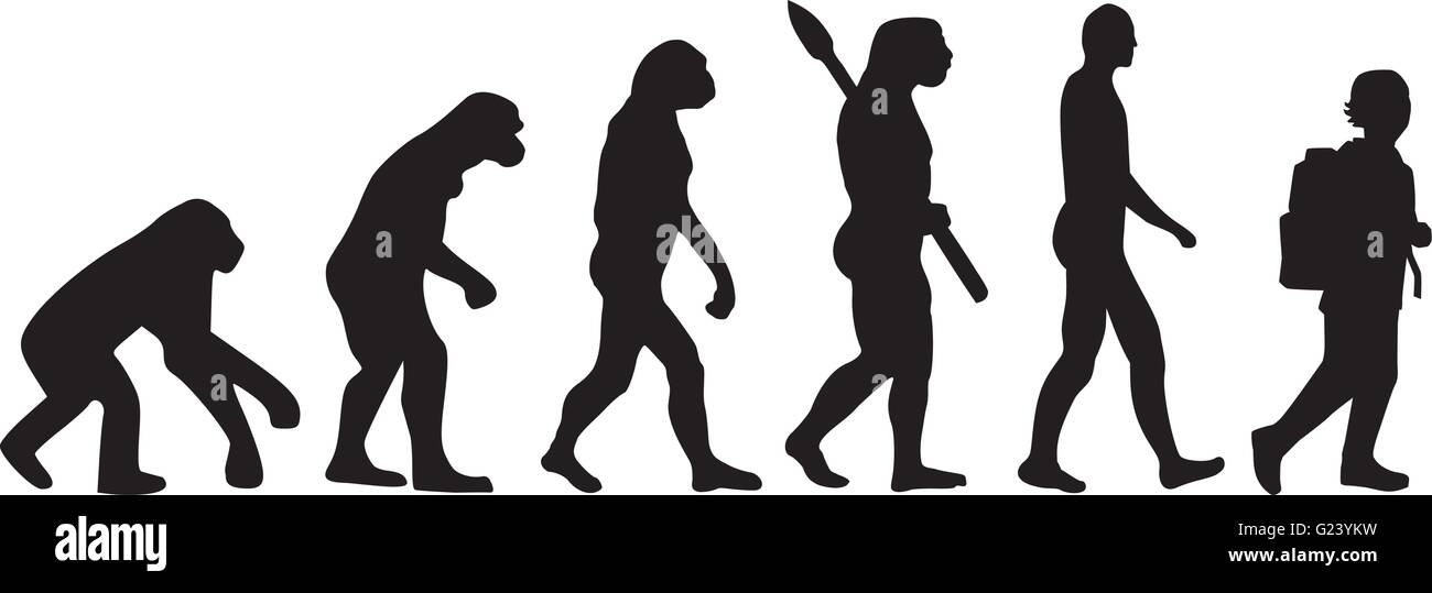 Evolution school child pupil Stock Vector Image & Art - Alamy
