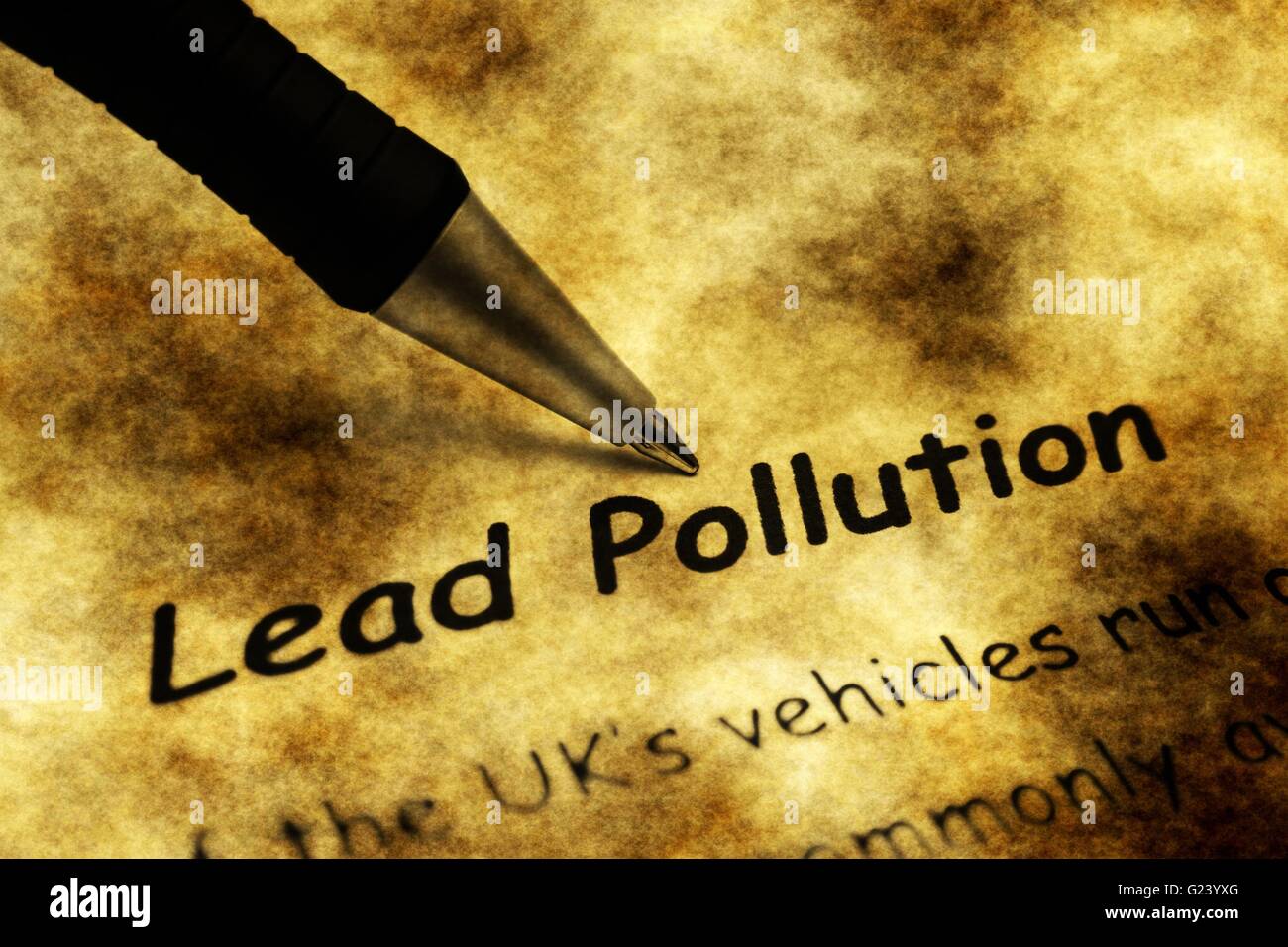 Lead pollution grunge concept Stock Photo Alamy