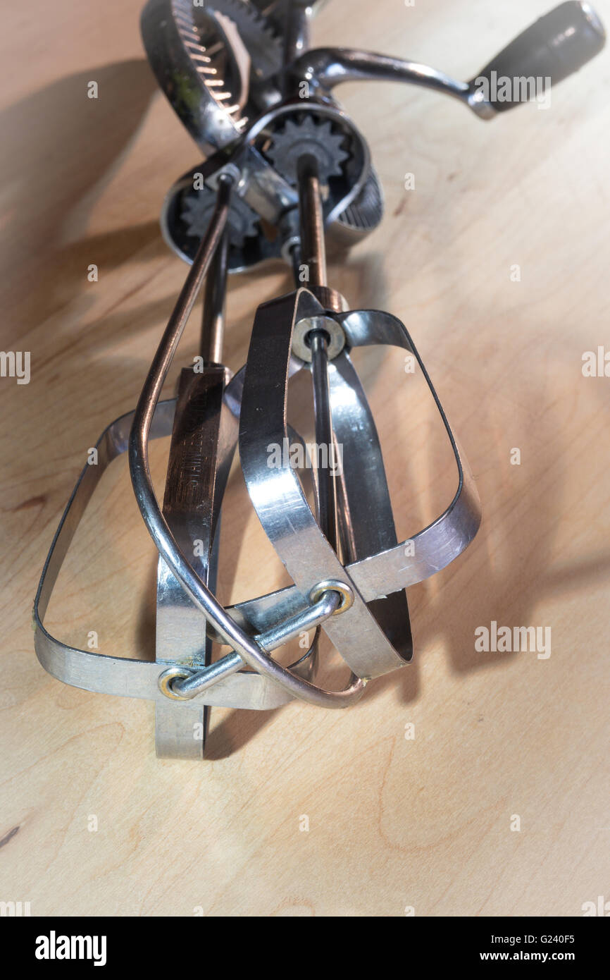 Vintage Manual Rotary Egg Beater Stock Photo Alamy