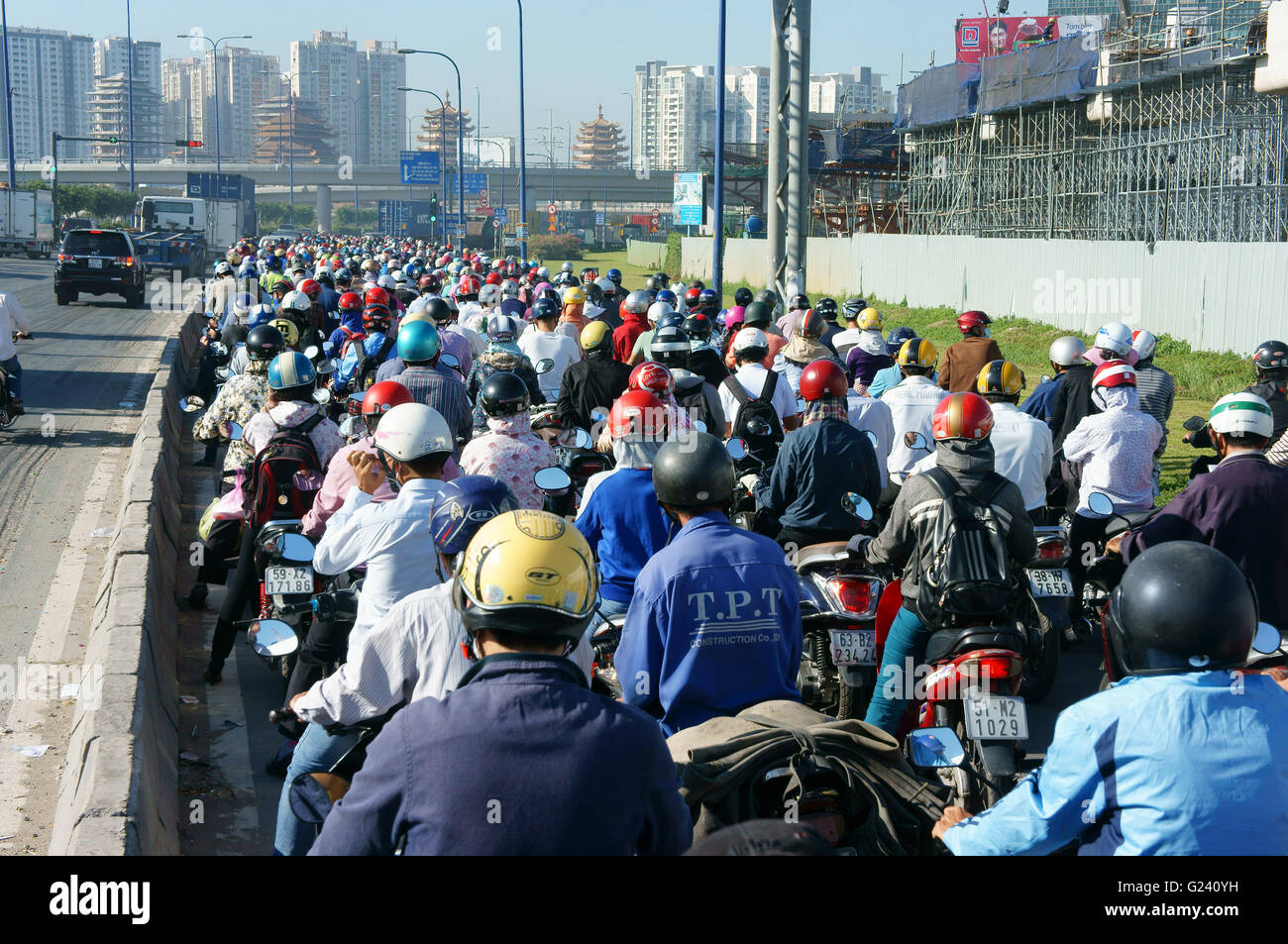 Ho Chi Minh City Viet Nam Crowded Situation On Rush Hour Of Asian Stock Photo Alamy