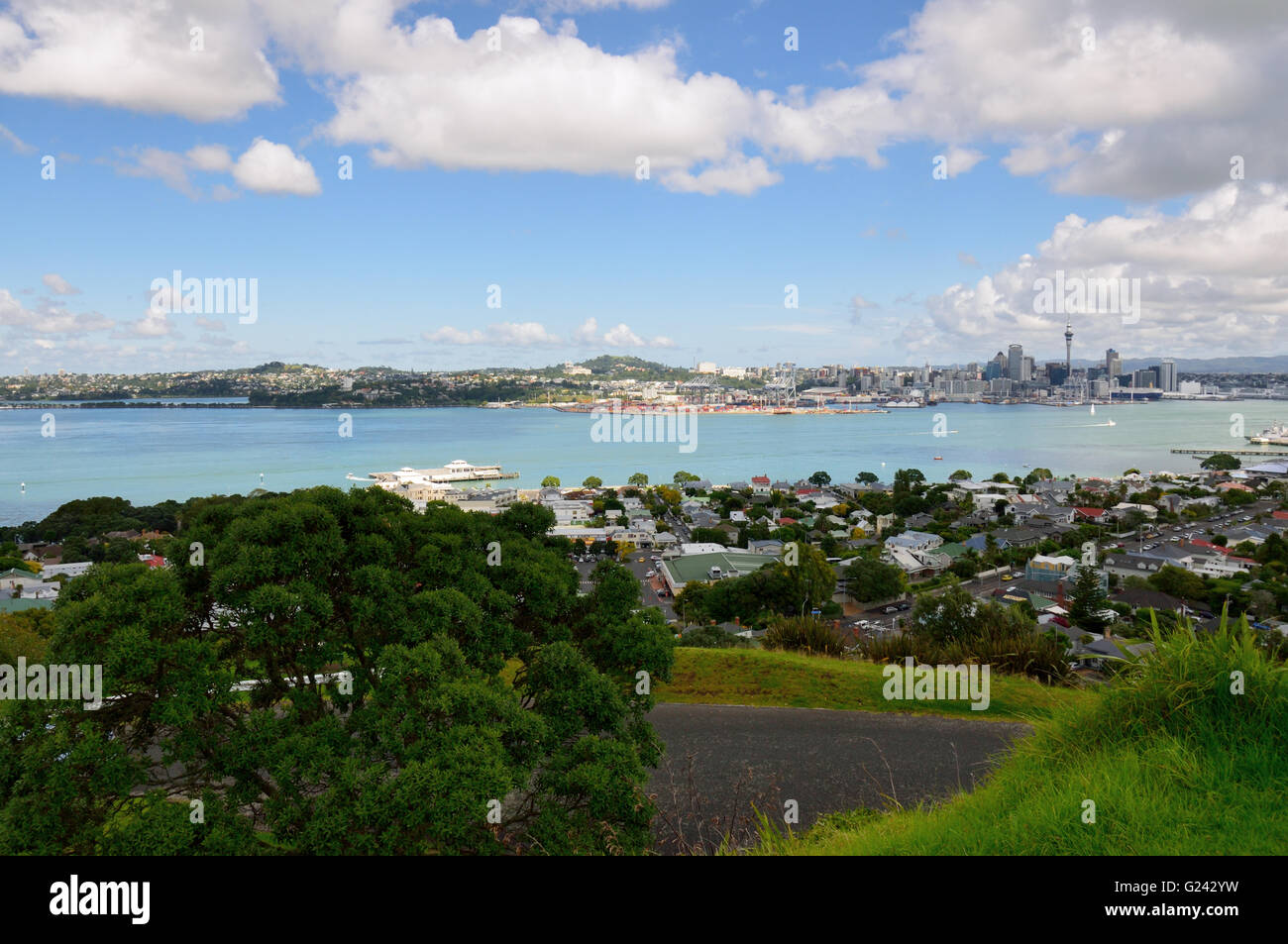 Devonport & Auckland from Mount Victoria Stock Photo Alamy