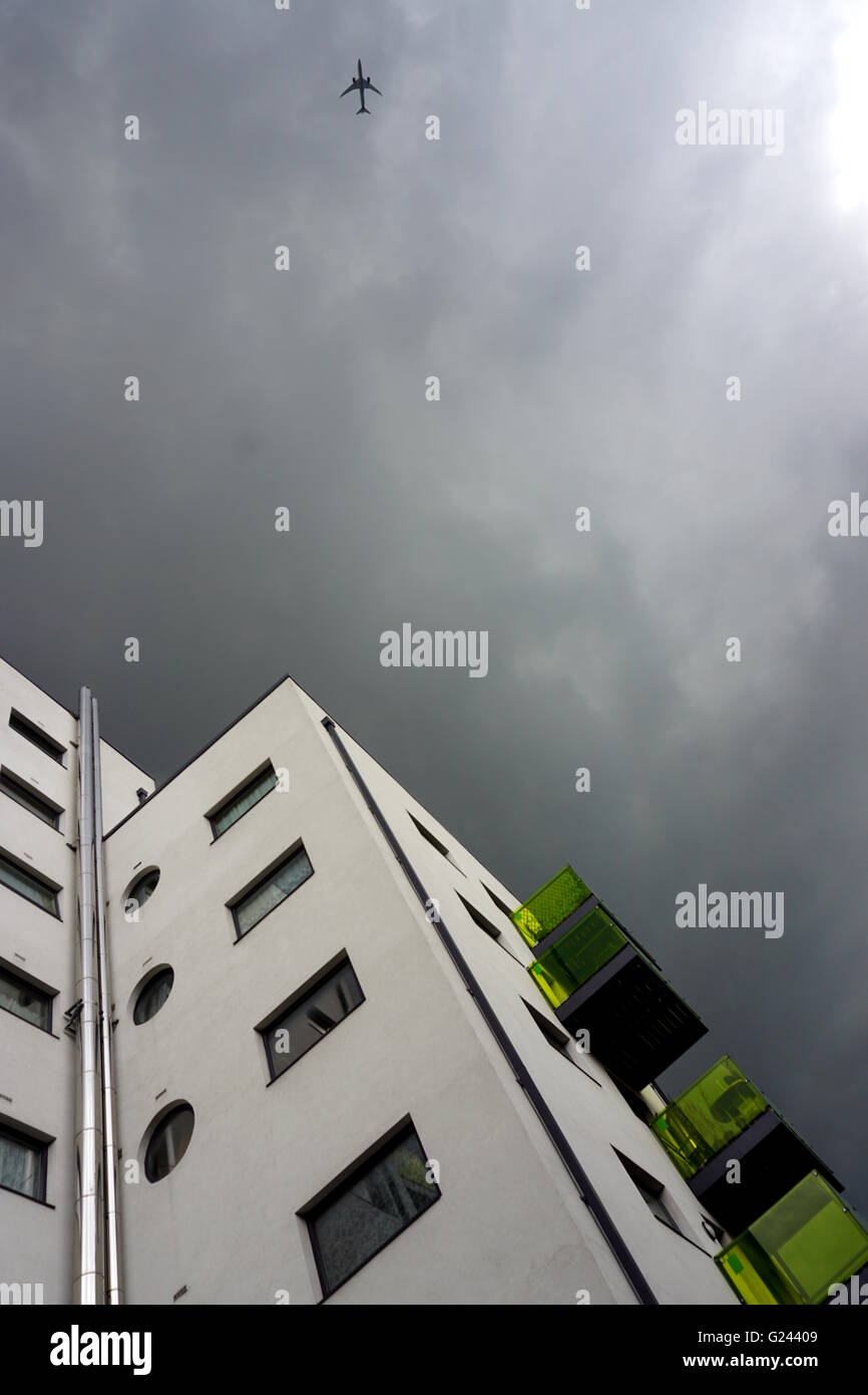 Social housing with a modern and contemporary look. Stock Photo