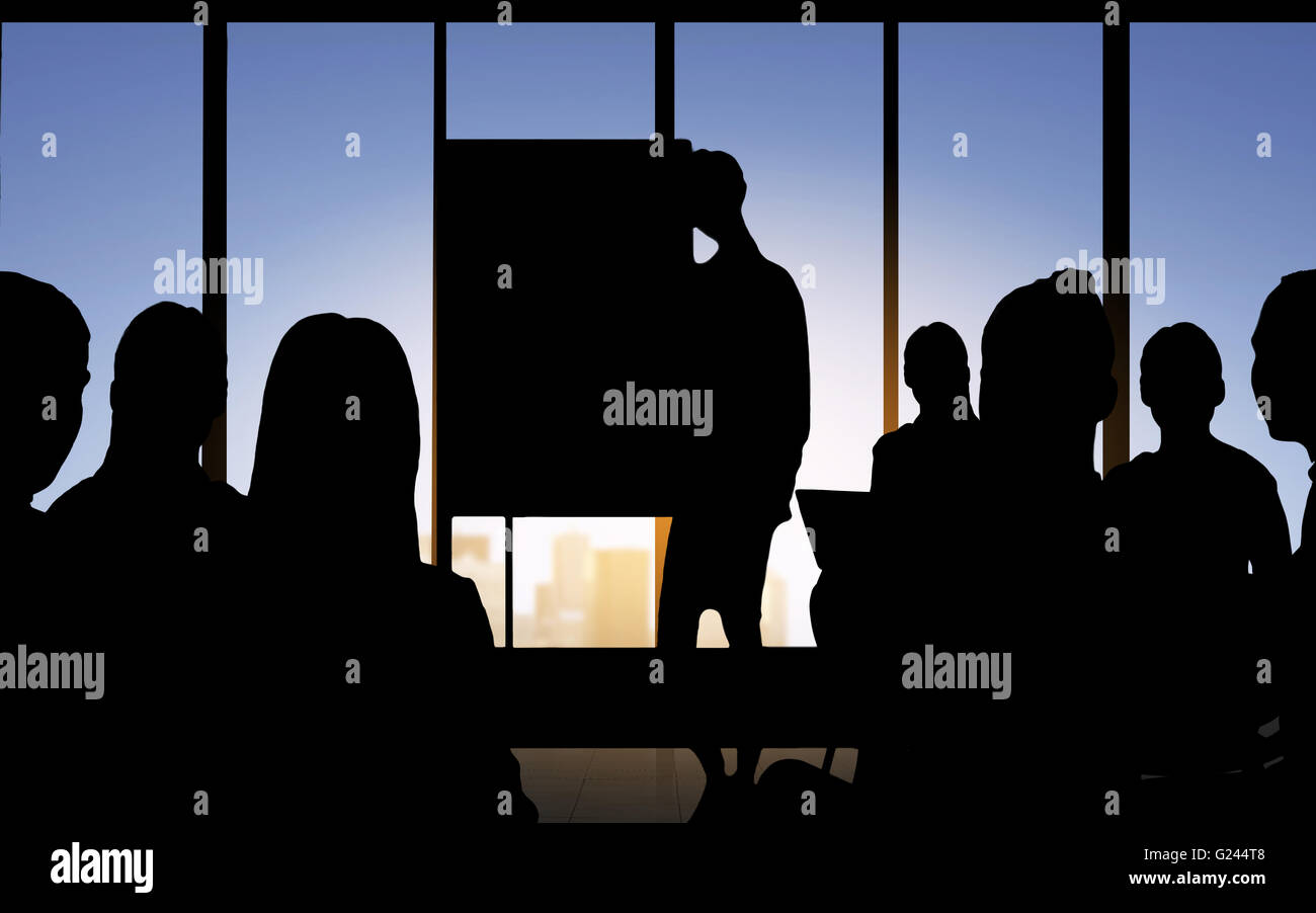 Boardroom people silhouettes hi-res stock photography and images - Alamy