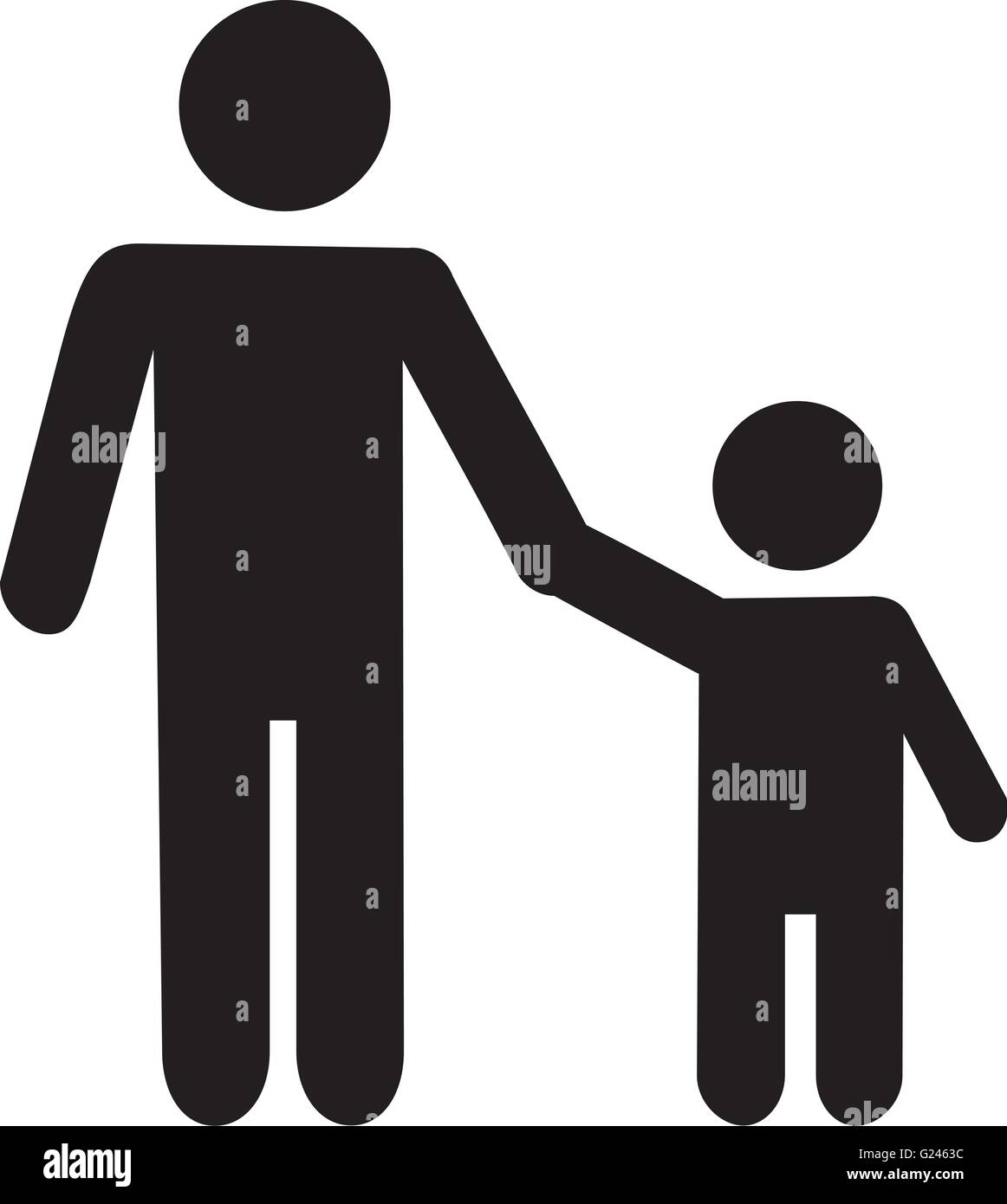 Father With Son Icon Stock Vector Image Art Alamy