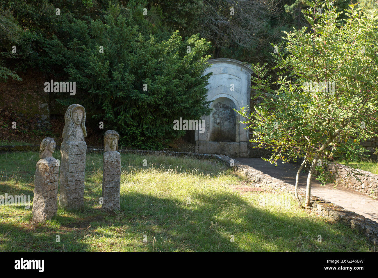 Garden in abandoned village of miners. Abandoned Mine of Montevecchio ...